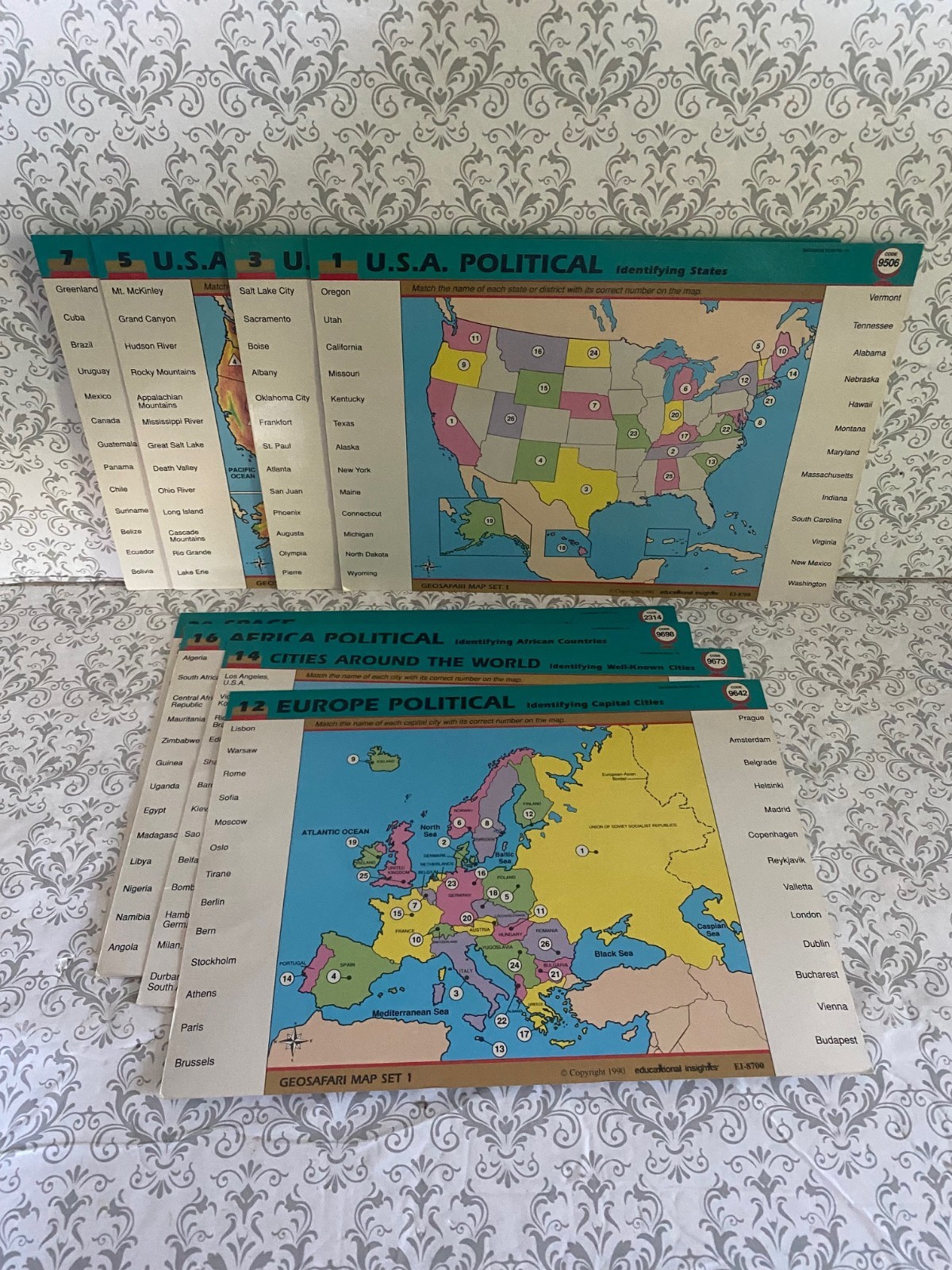 Vintage GeoSafari EI-8870 Base Tested Works Modules Games Lessons 1990’s