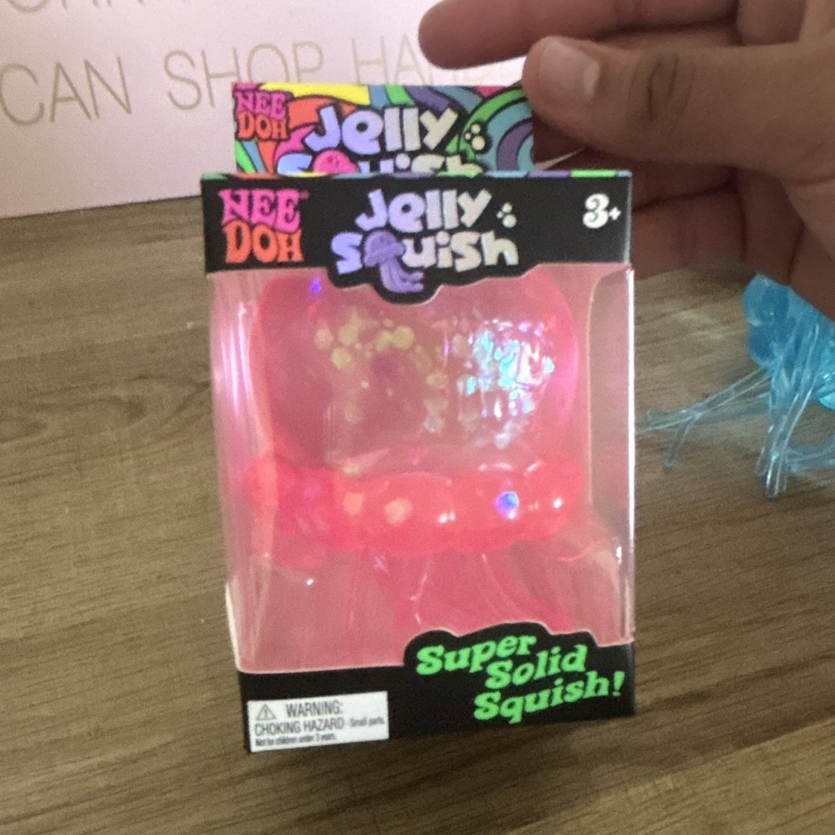 Nee Doh JellySquish Pink Jellyfish Super Solid Squish Squeeze Toy 25330NAB
