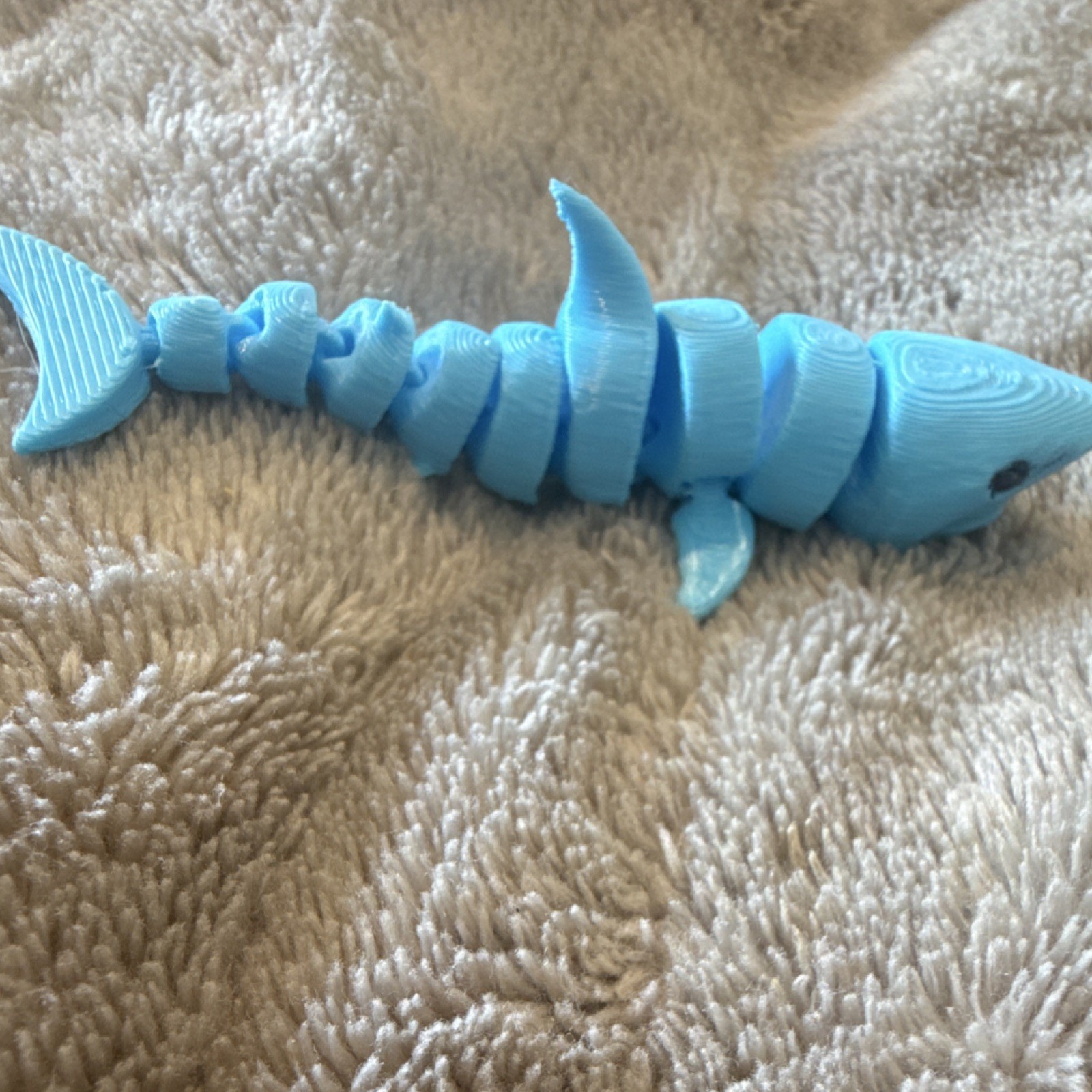 Blue Articulated Shark Educational Toy for Ages 4-11