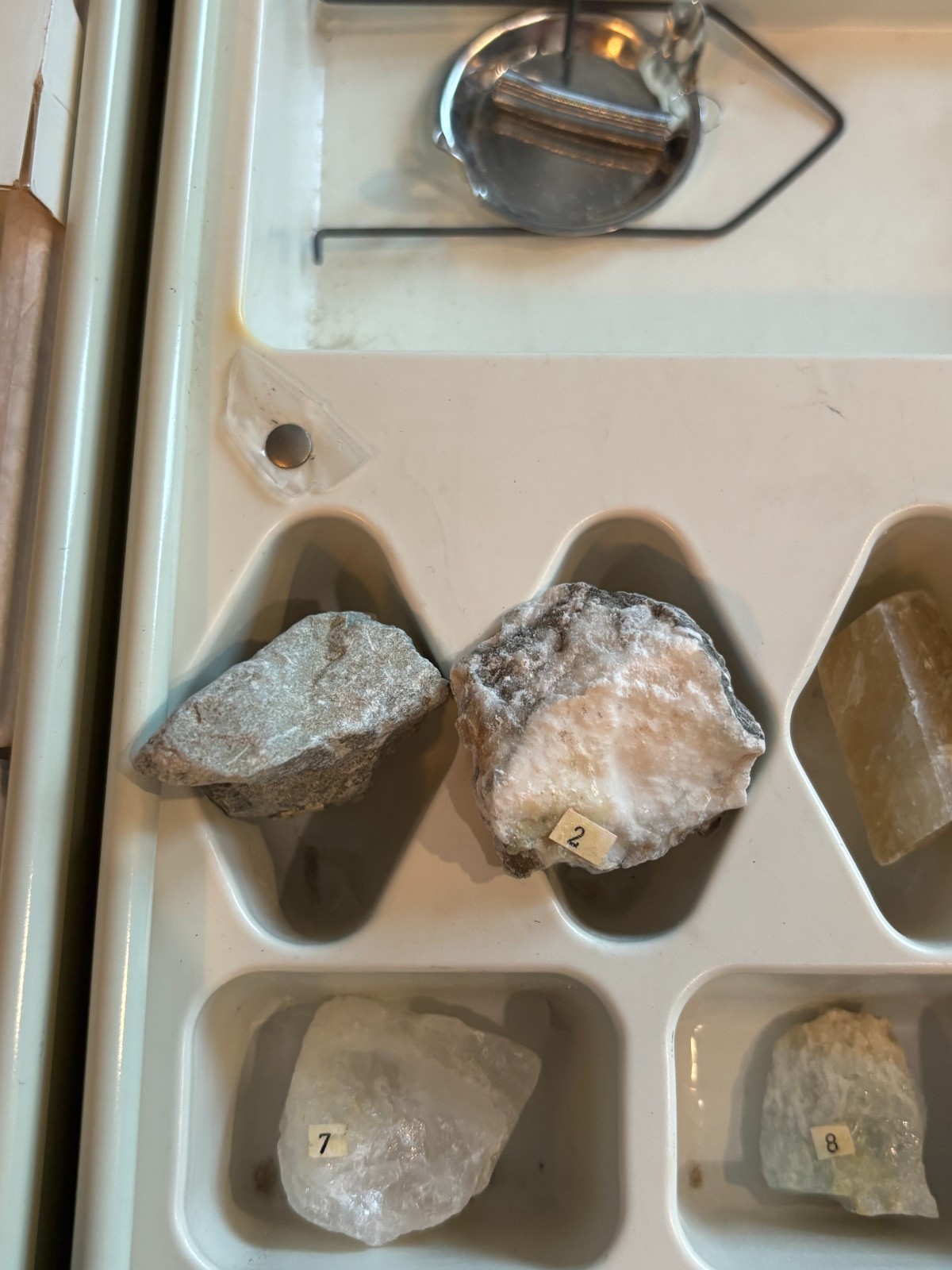Vintage 60s Skilcraft Geology Lab Student Science Kit Rock Mineral Samples Box