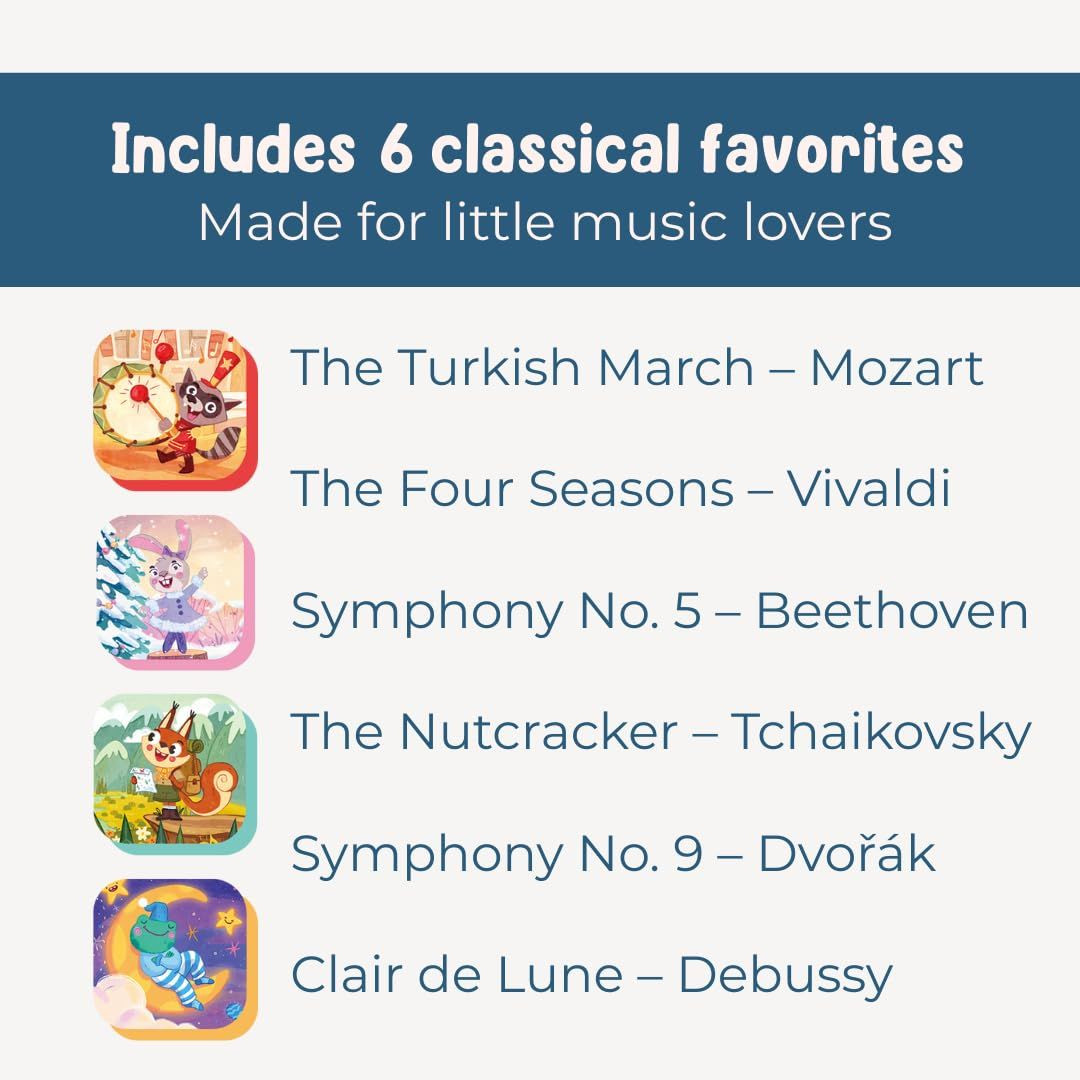 I Discover Classical Music – Sound Book 6.5 x inches, Red, Blue, Yellow