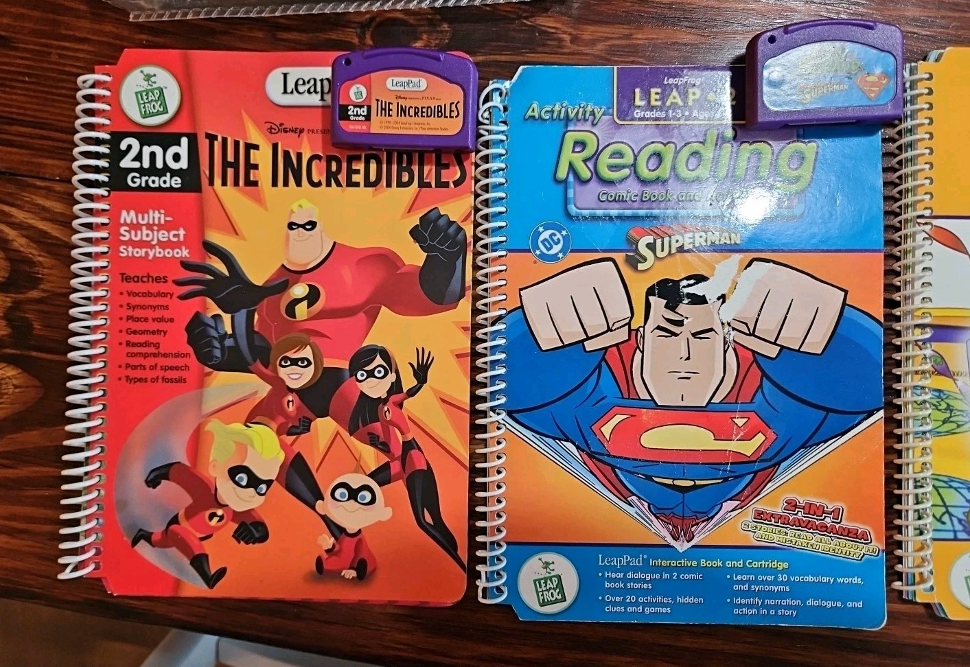Leapfrog Leappad books and cartridges Lot Of 9 Reading Math Prek -3rd Grade