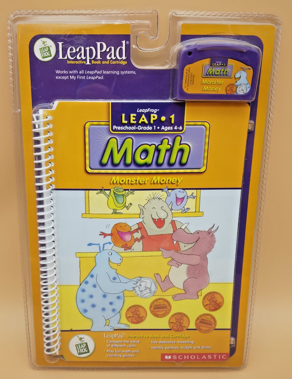 LeapFrog LeapPad Learning System Books Lot Of 3 Math Phonics Pre Reading