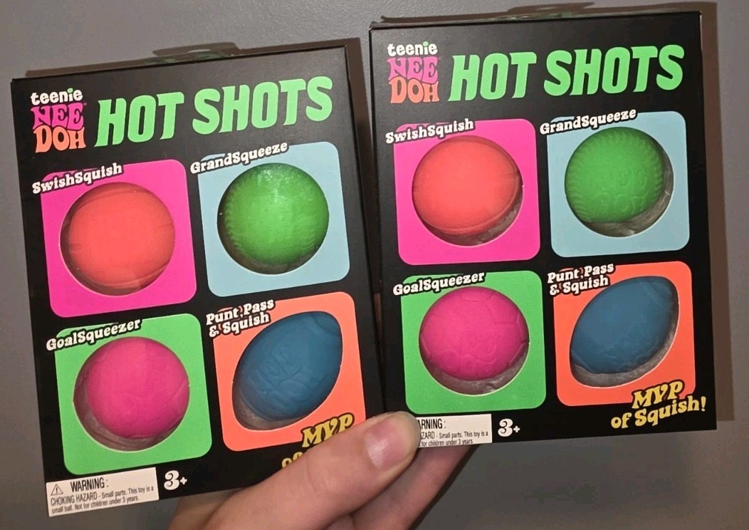 Needoh Hot Shots 4pk Unopened Multicolor Squishy Toy RARE