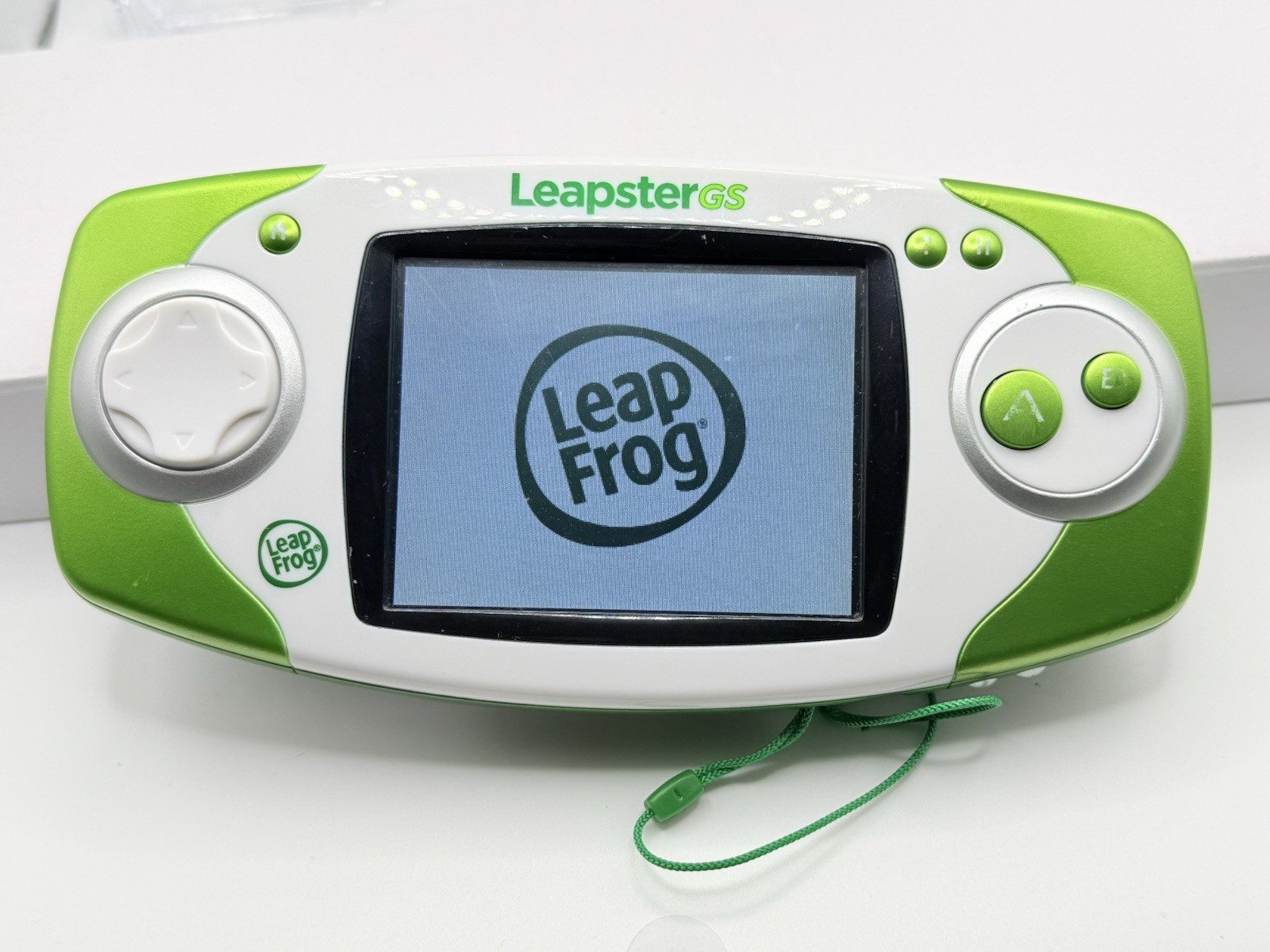 LEAPFROG LEAPSTER GS Green Game Console w/3 Games & Carry Case, Tested & Working