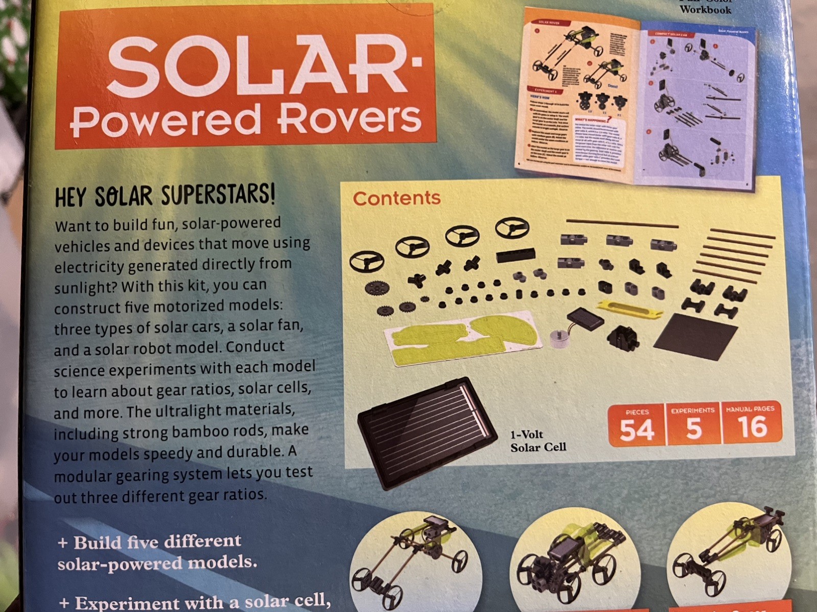 Solar Powered Rovers Thames & Kosmos 550030 STEM Experiment 5 in 1 Kit Vehicles