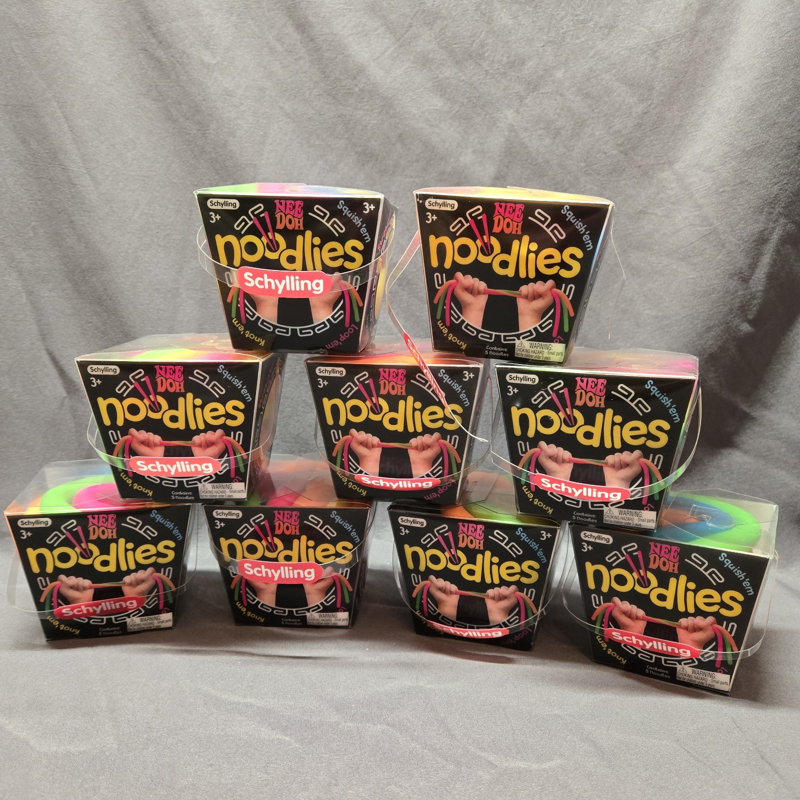 Nee Doh Noodlies Viral Stretchy Sensory Toys 5ct Lot Of 9