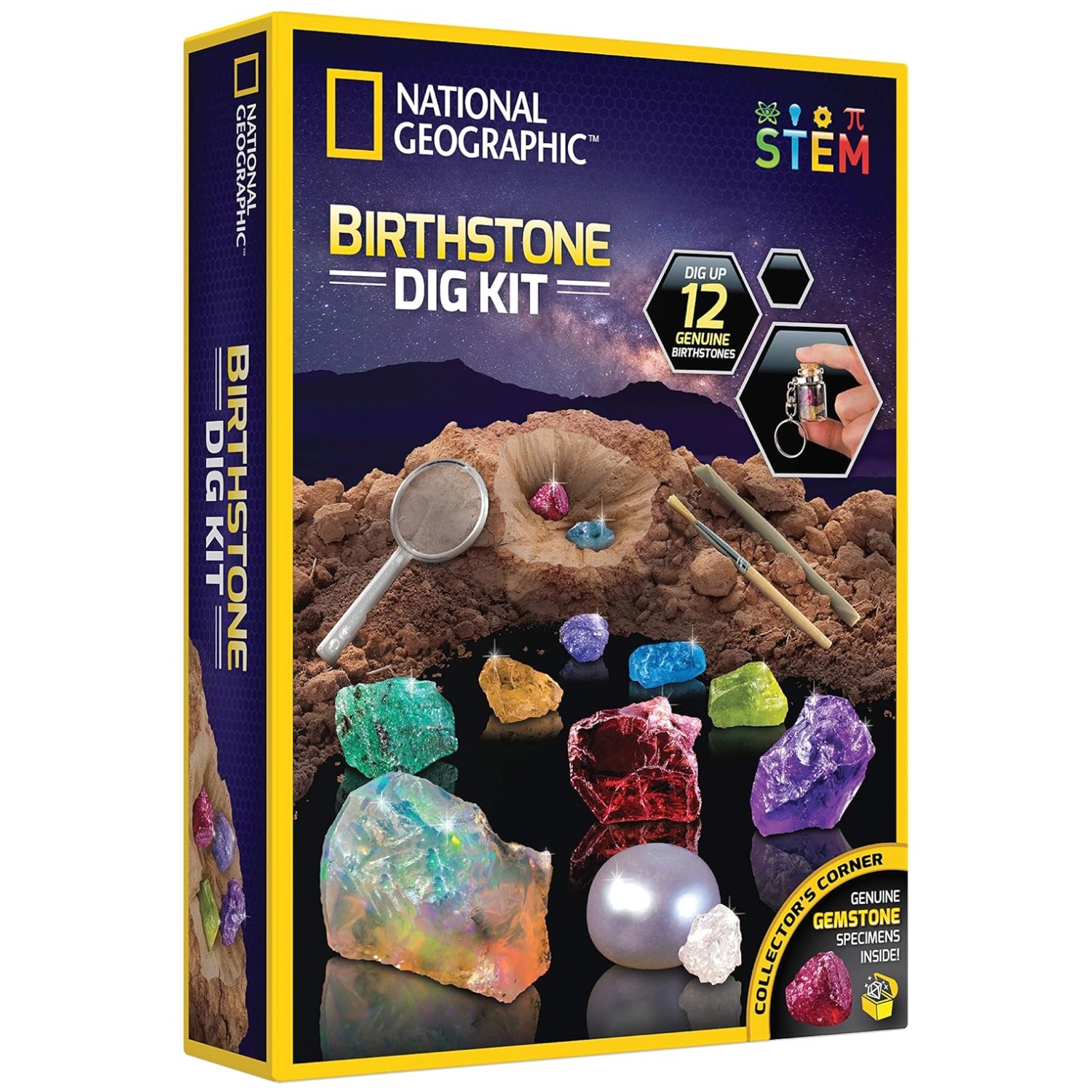 STEM Learning with National Geographic Birthstone Dig Kit: Real Gems Inside!