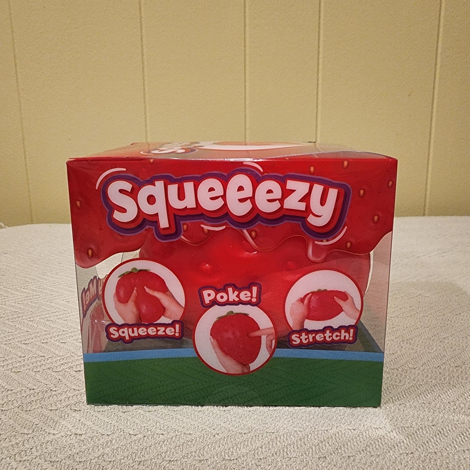 🍓 Sunny Days Jumbo Squeezy Squeeezy Strawberry Squishy Toy Stress Relief Toy