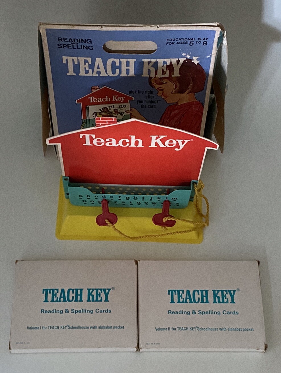 VTG 1967 3M Games TEACH KEY Reading & Spelling Educational Aid Complete 48 Cards