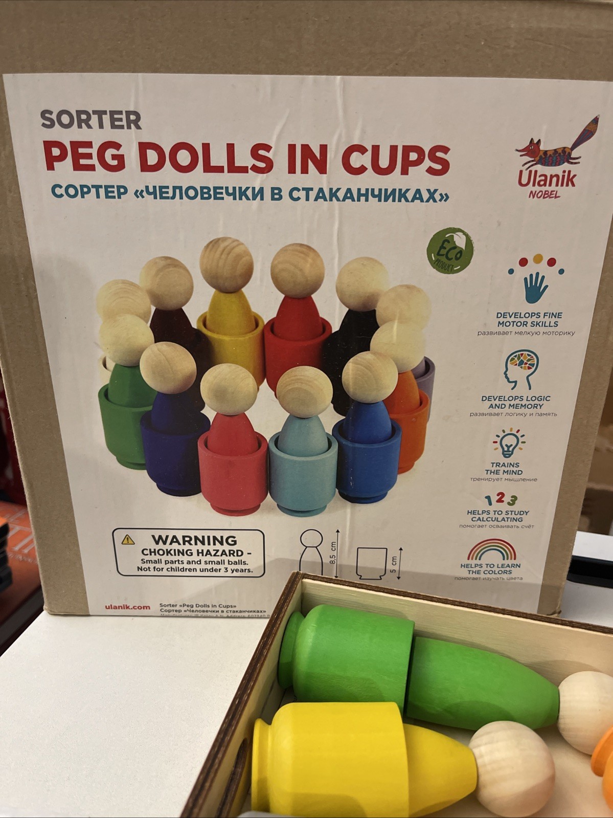 Peg Dolls for Sorting Toddlers Montessori Toys for 3+ Year Olds