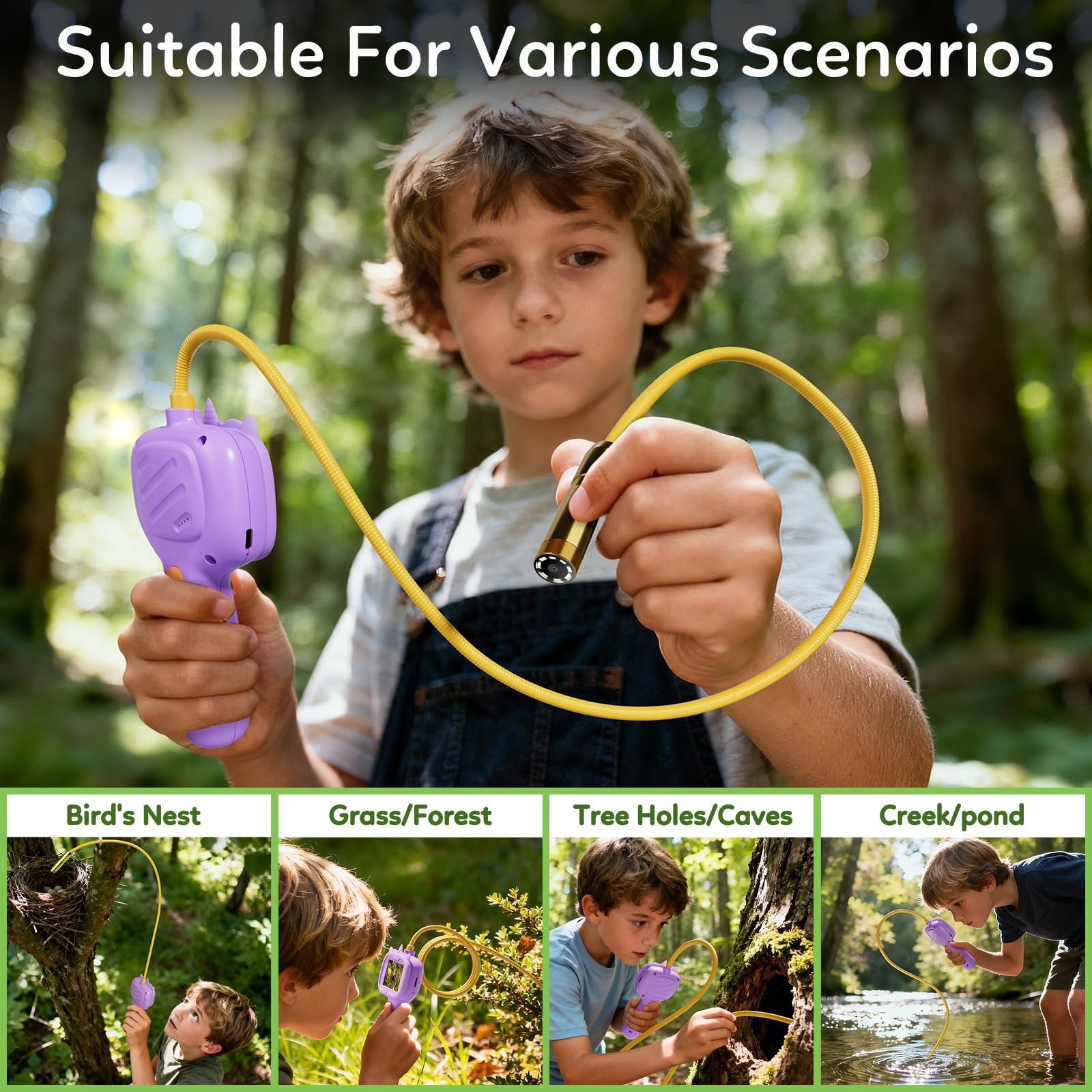 Kids Borescope Toys Camera with Light for 4-10 Years Old Boys Girls Birthday Gif
