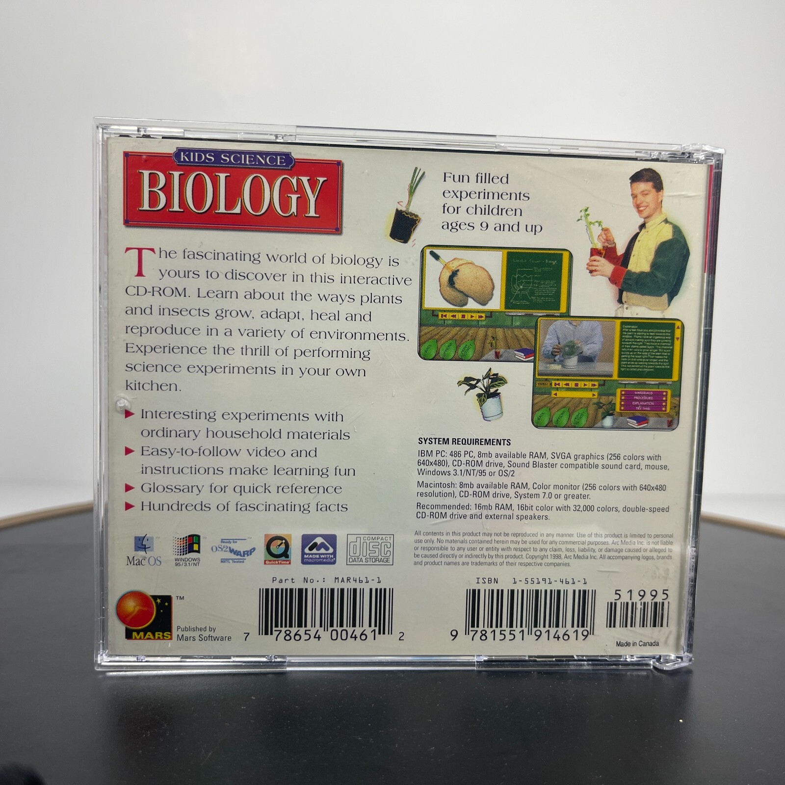 Kid Science Biology Fun Filled Experiments for Kids Ages 9 & Up Windows 95