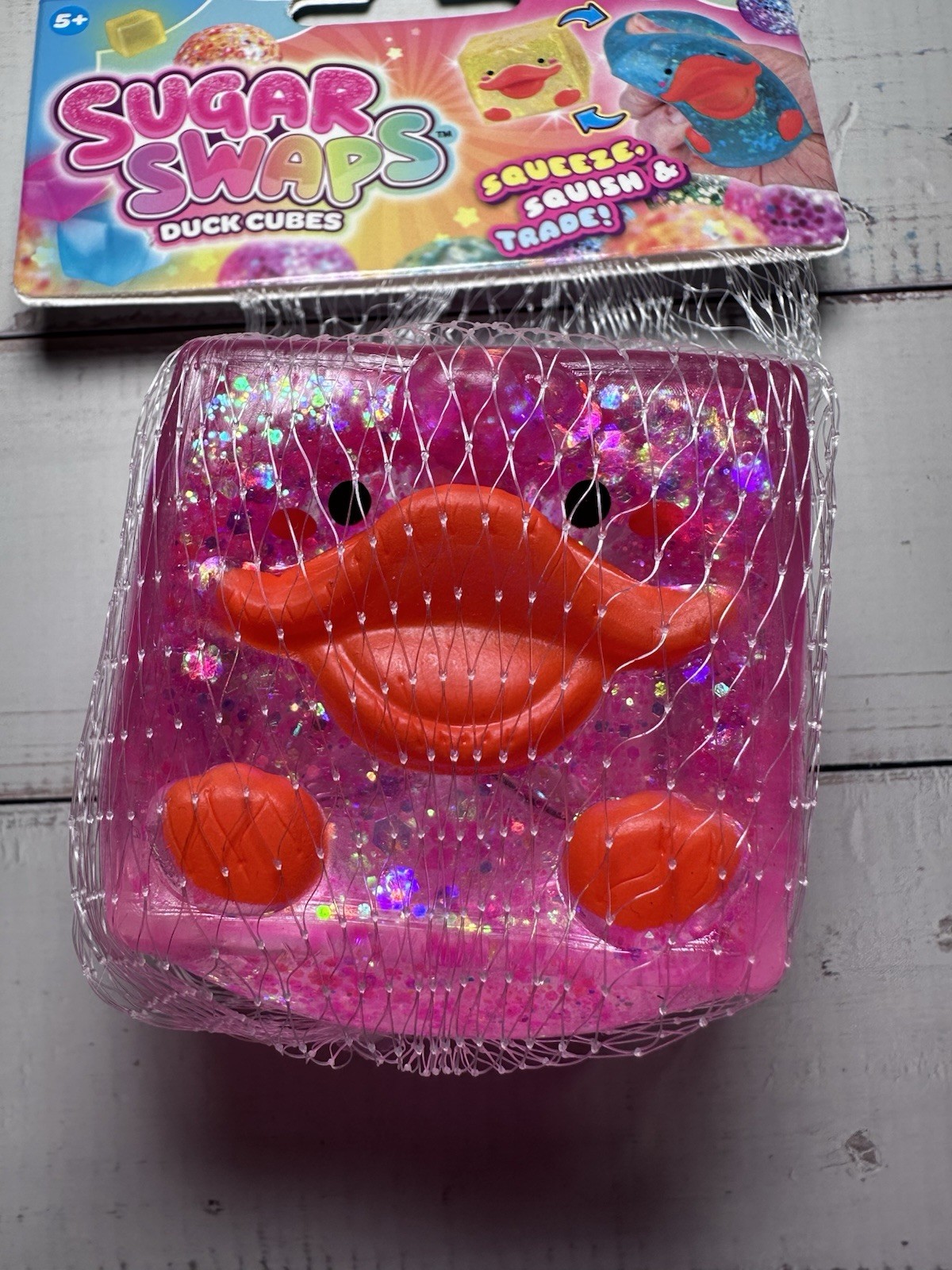 Sugar Swaps Duck Cube – Pink -Squishy Fidget Sensory Toy