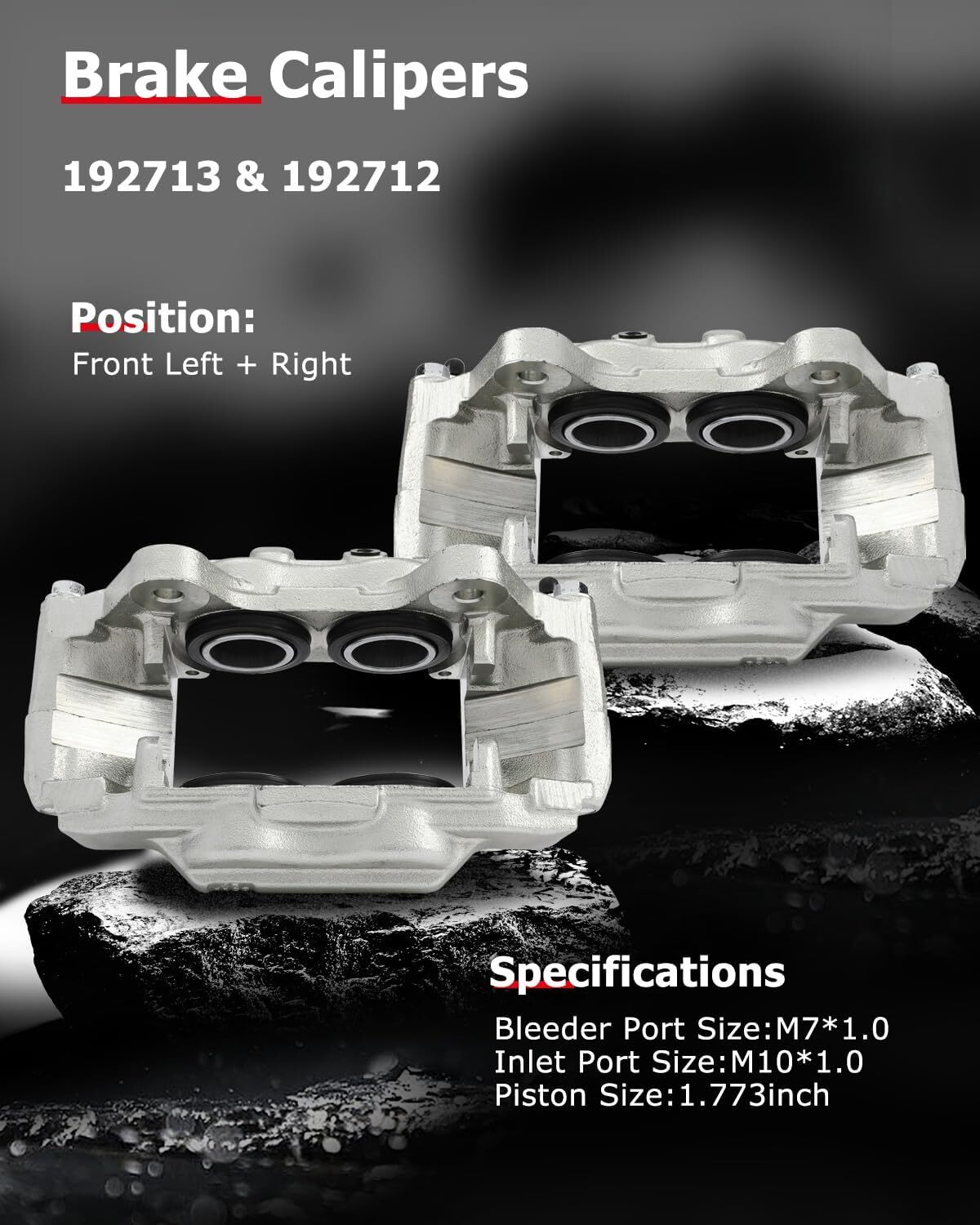 cciyu 192713 192712 Front Left + Right Brake Calipers Without Bracket For Toyota
