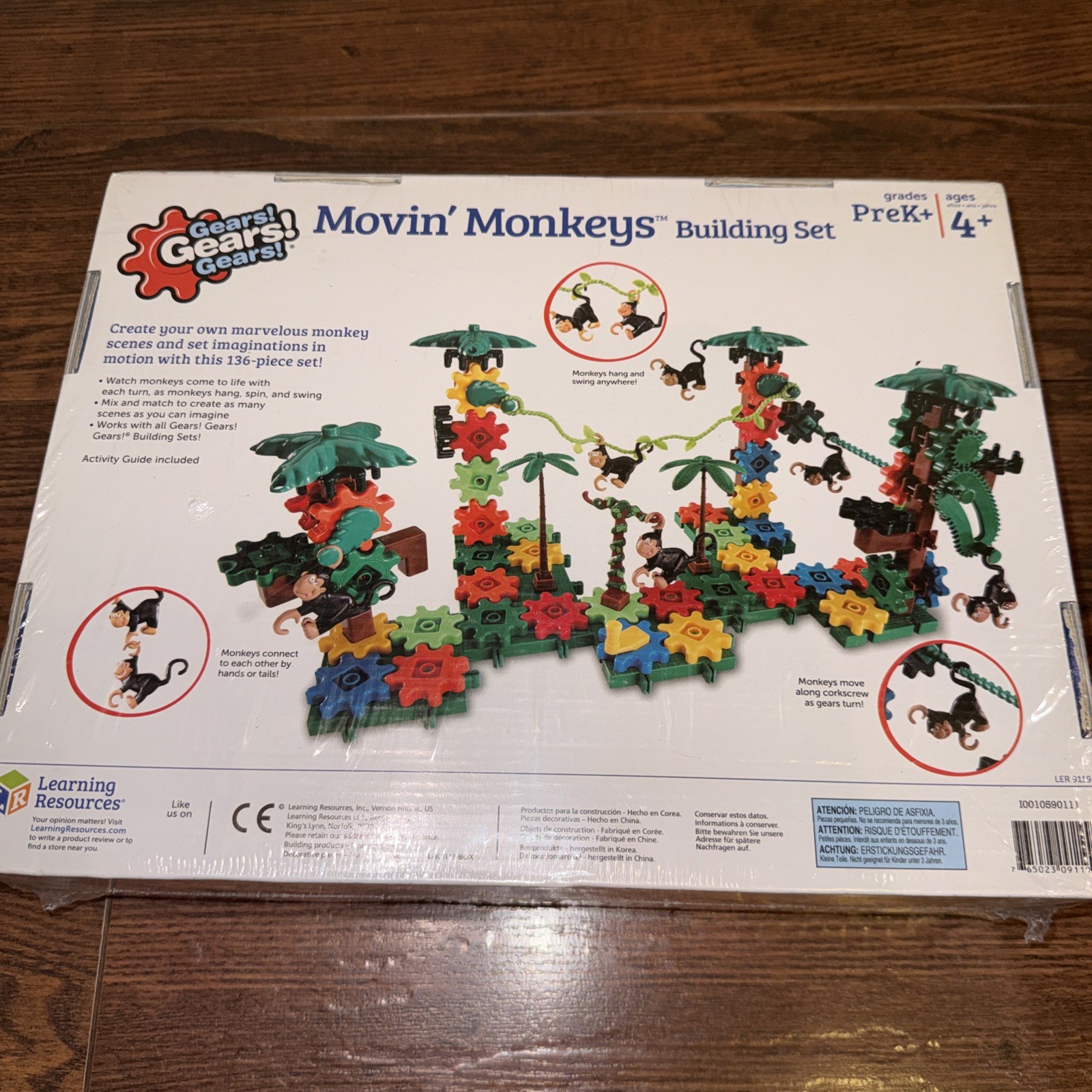 Learning Resources Gears! Gears! Gears! Movin Monkeys STEM Building Set Ages 4+