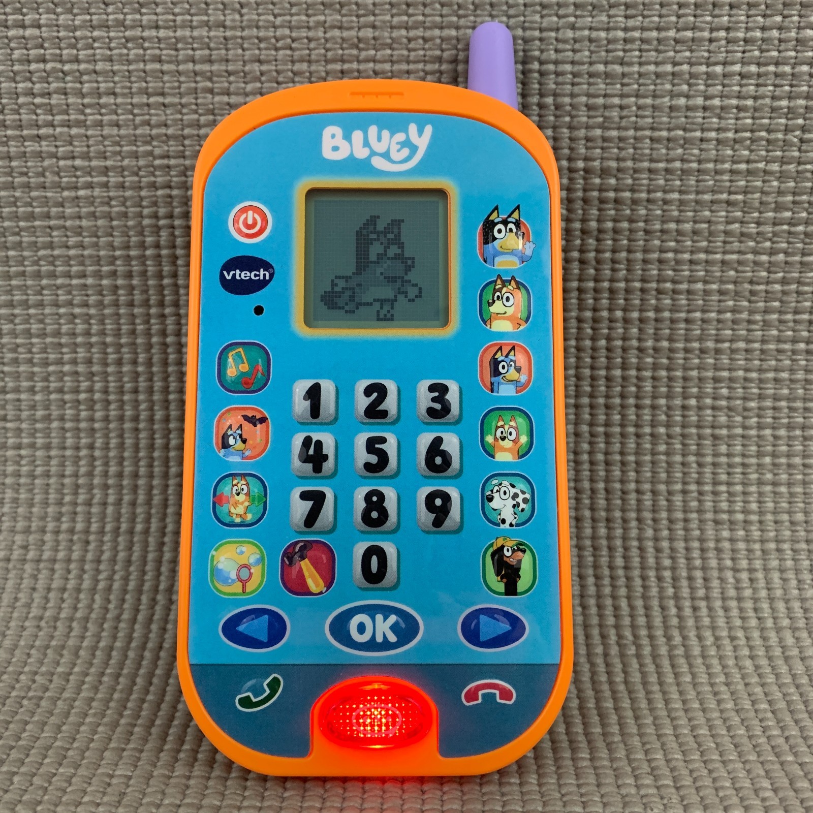 VTECH Bluey Ring Ring Phone Toy 6 Activities 3-6 Years Tested Works See Video