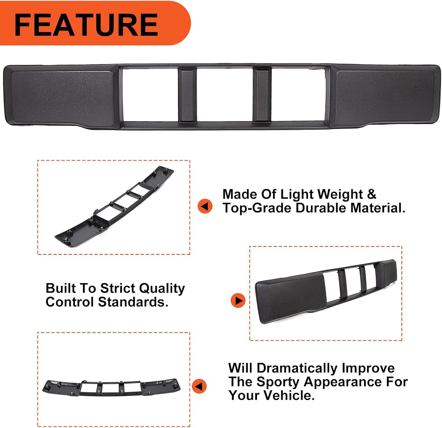 Lower Grille Compatible With 2015-2017 Ford F-150 F150 Front Bumper Lower