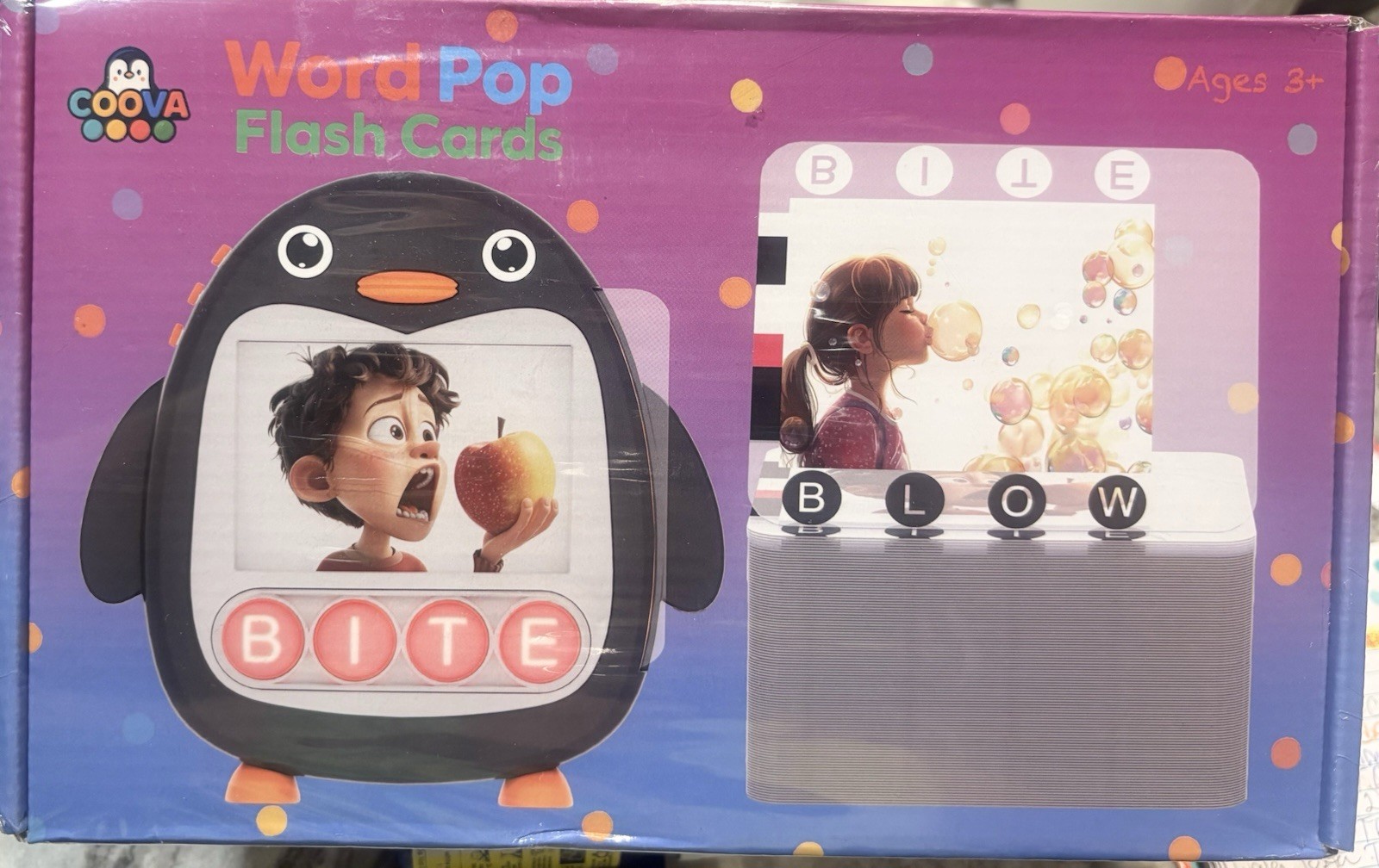 COOVA WordPop Flash Cards Electronic Learning Flash Card Reader Ages 3+ Years