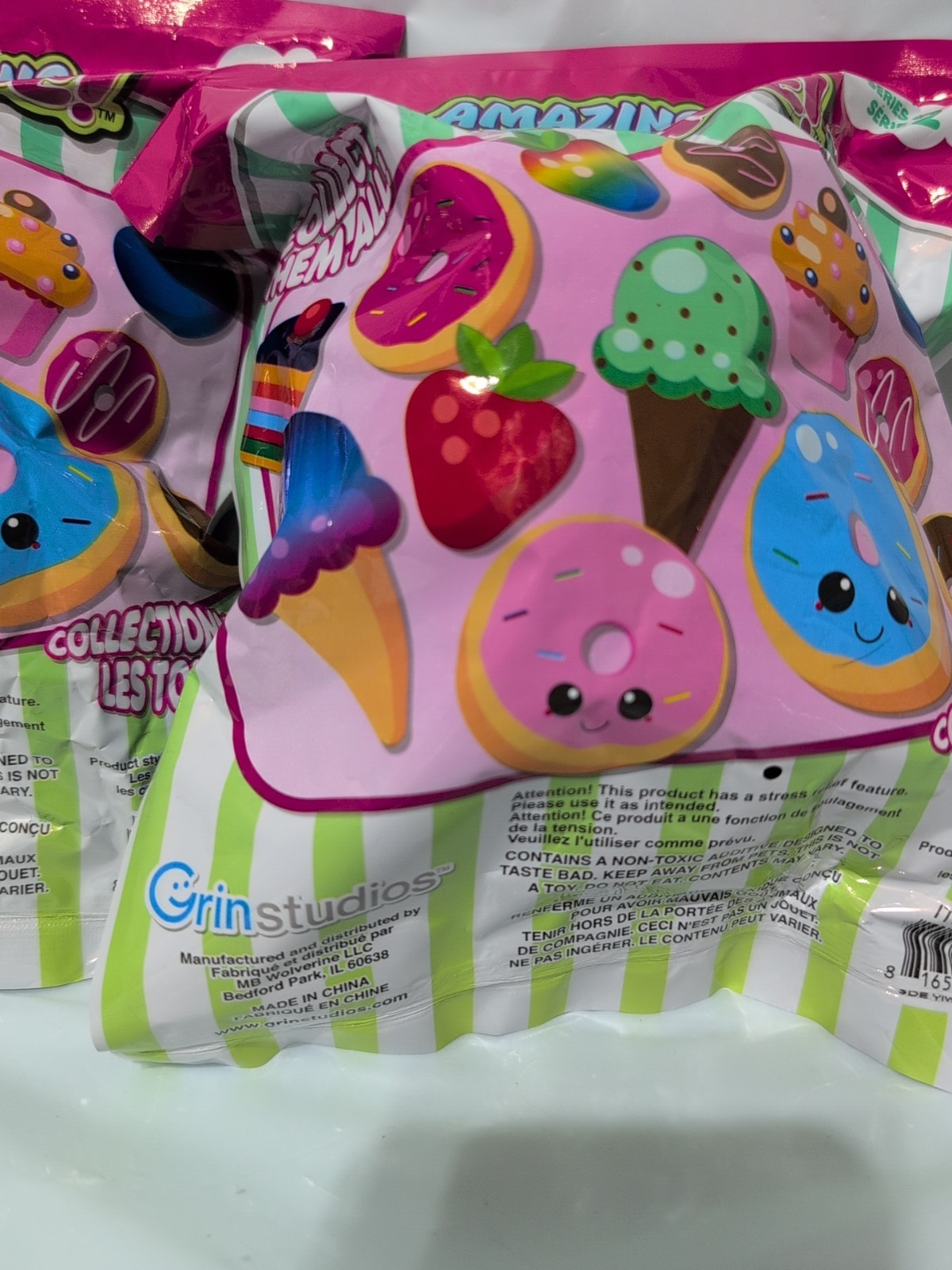 Amazing Squishee Strawberry & Ice Cream Cone Series 2 Soft Foam Slow Rise Stress