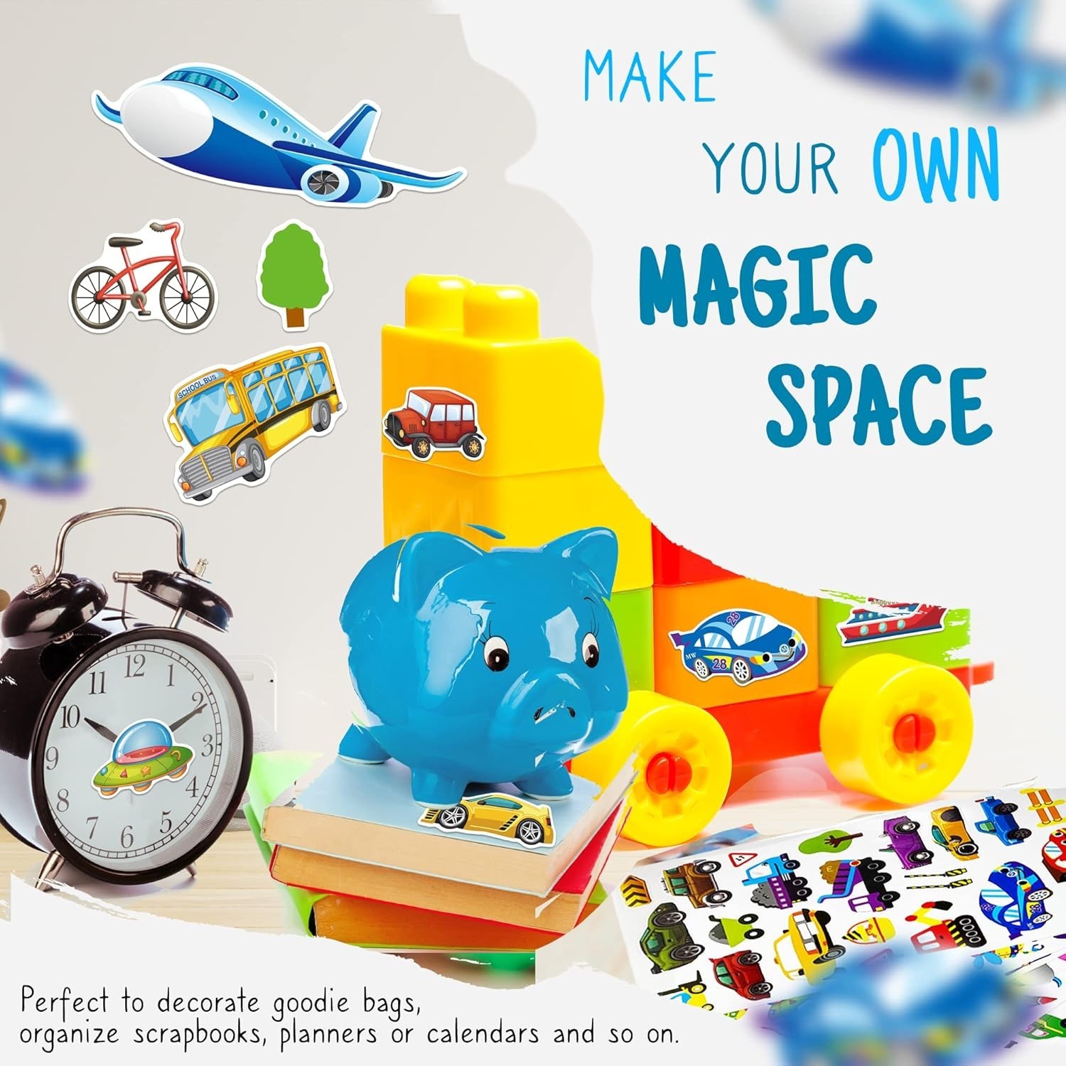 Transportation Stickers for Kids, Teaching Aids for School and Home, Rewards …