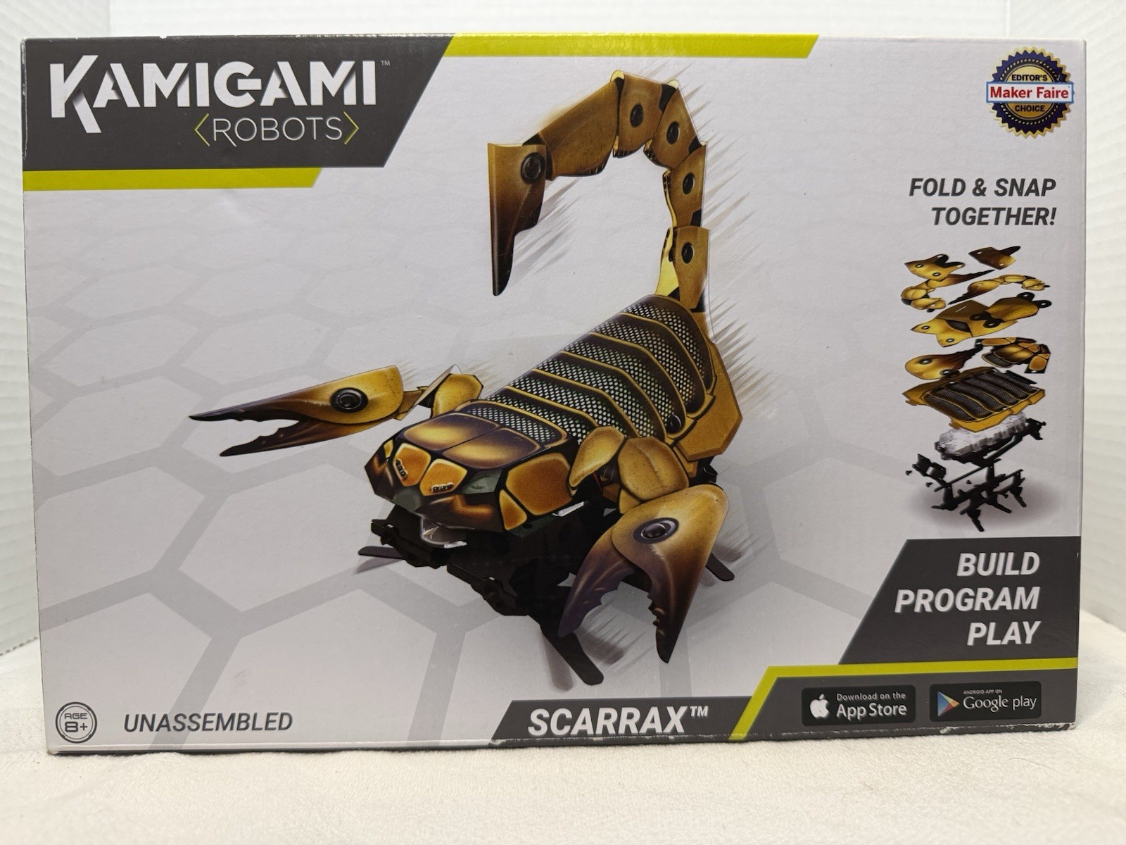 Kamigami Robots Scarrax Robotic Scorpion STEM Building Kit Open Box Unassembled