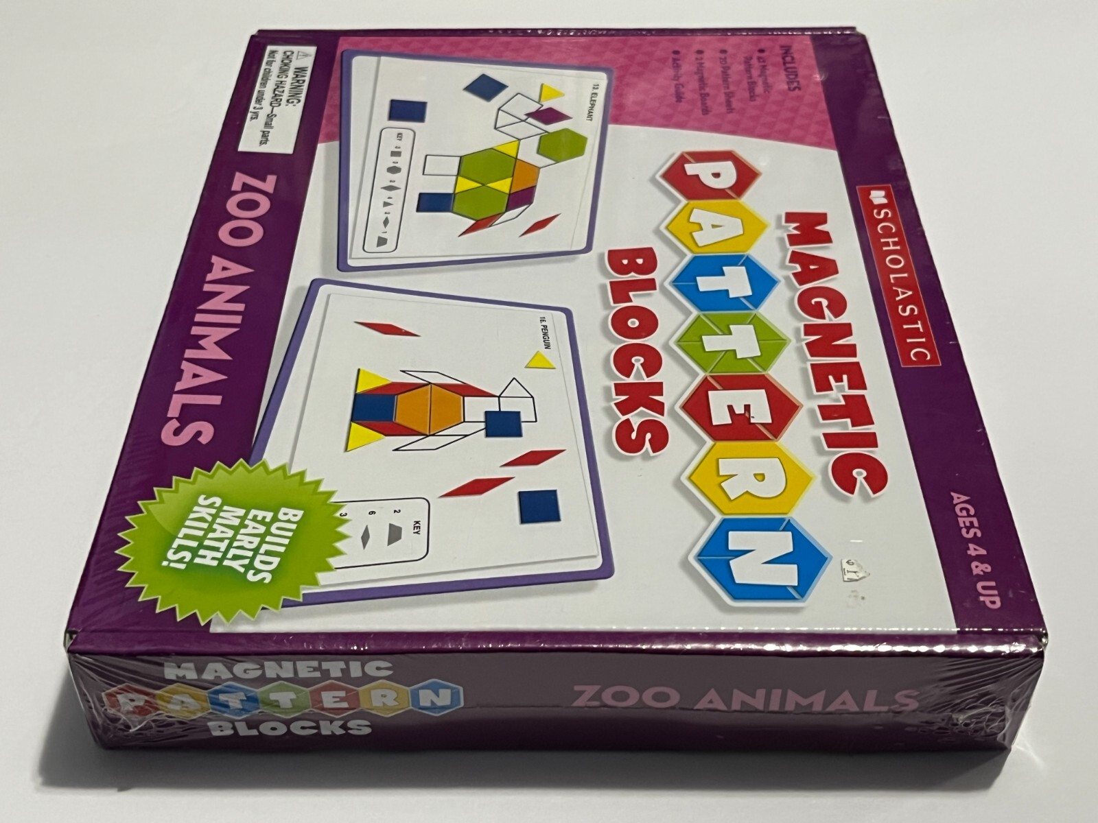 Scholastic Magnetic Pattern Blocks “Zoo Animals” TF7506 ages 4 and up