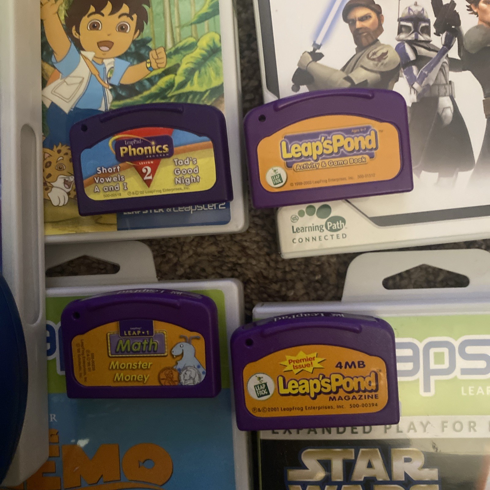 Leap Frog Leapster 2 Handheld Game, With 9 Games, Pre-Owned No Power Cord Works