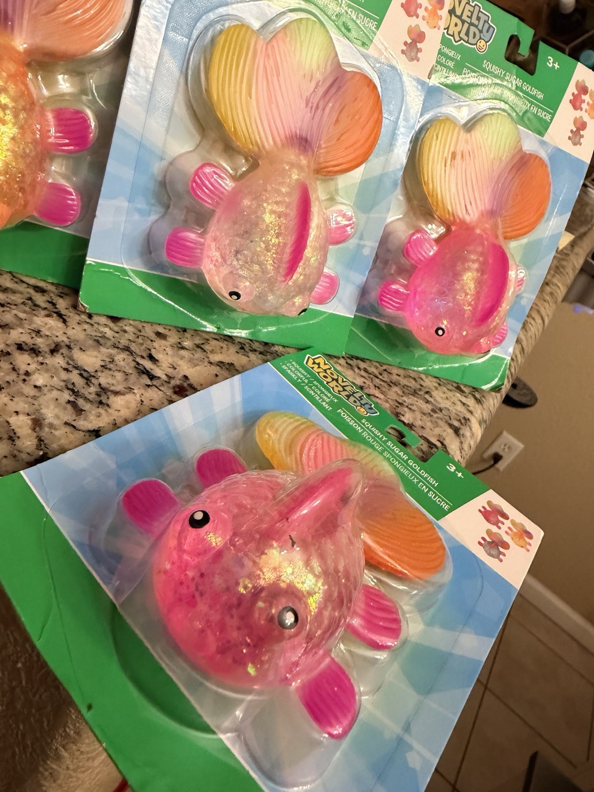 Novelty World Squishy Sugar Goldfish Squeeze Toy 3+ Multicolor 1 count