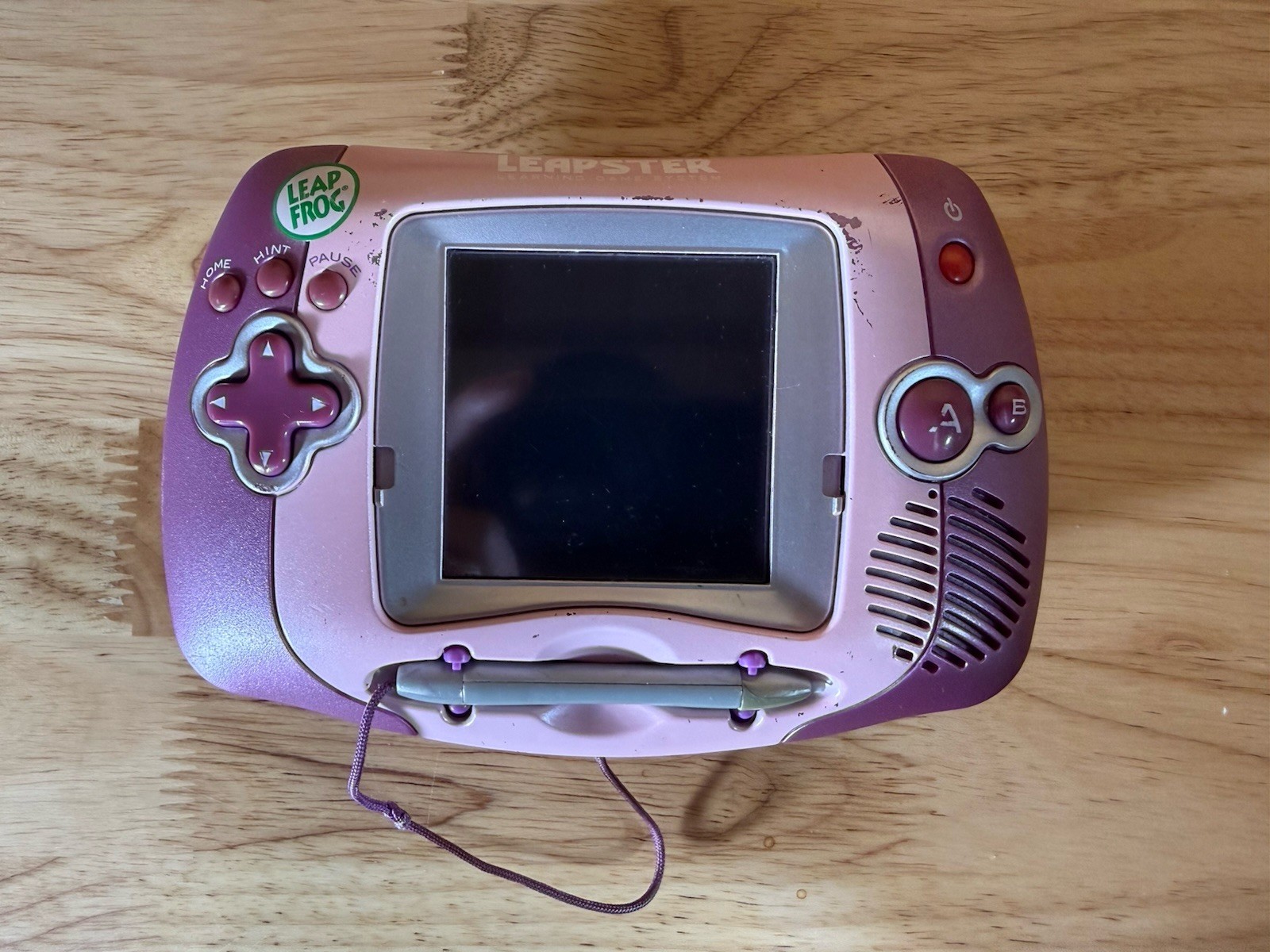 Pink/Purple LeapFrog Leapster Learning Game System Model 20209 Tested/Read Descr