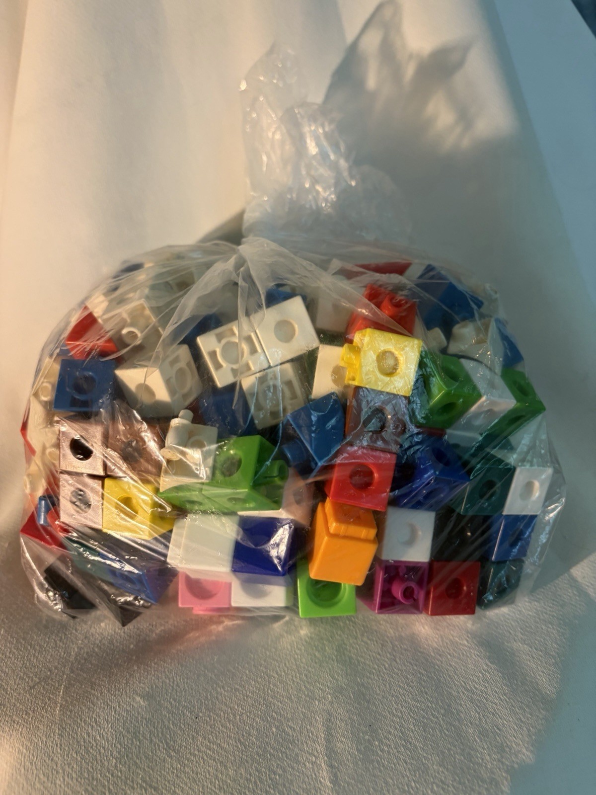 Large Snap Cubes Building Blocks Mixed Lot Math Manipulatives STEM 2.18 lb