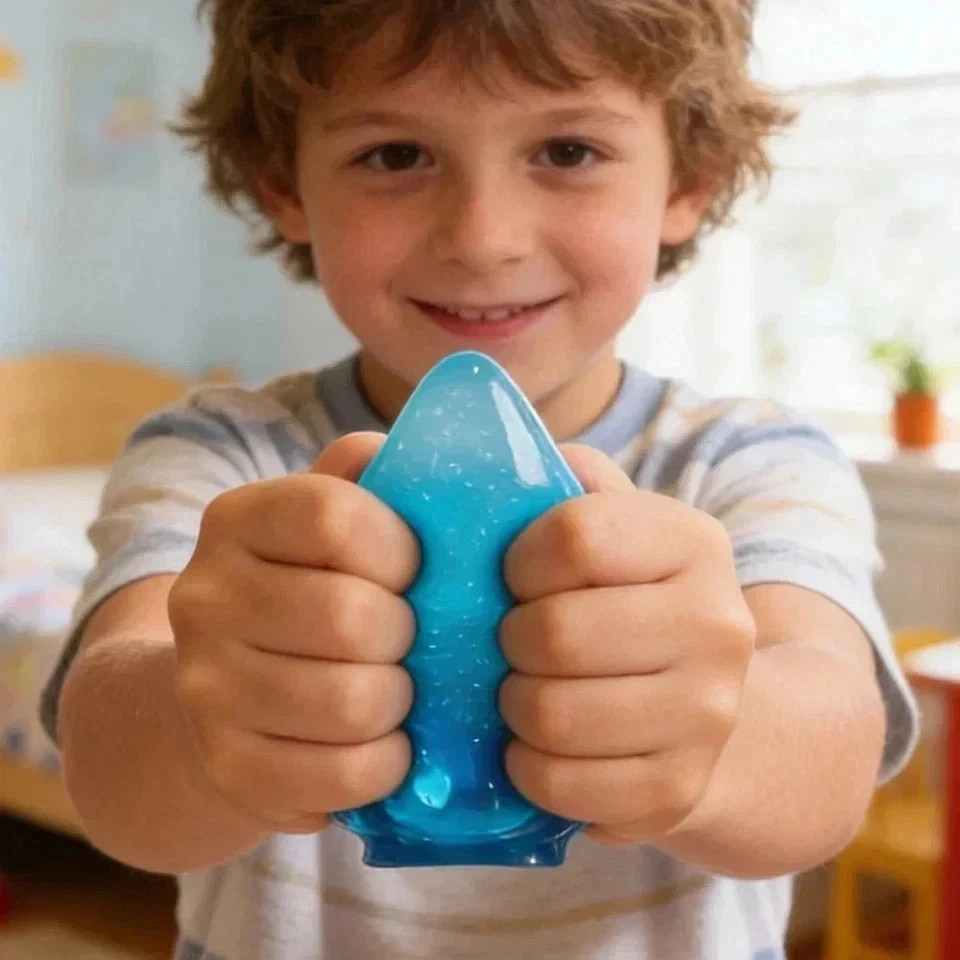 Needoh Dream Drop – Sensory Squeeze Toy w/ Dreamy Smooth Squeeze – 3″ Tall Blue