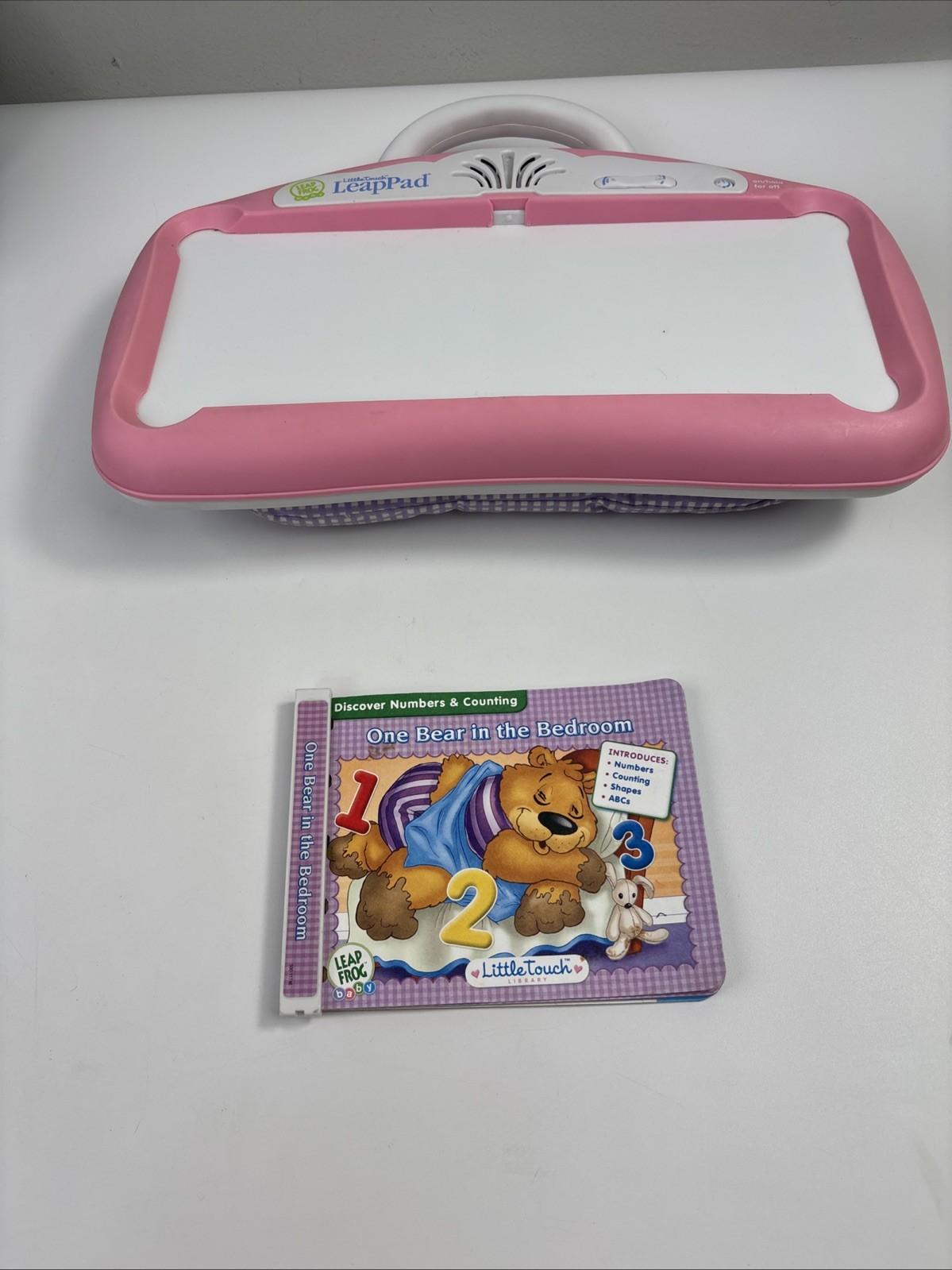 Leap Frog Little Touch Leap Pad Learning System PINK 8 Books & 7 Cartridges &Bag