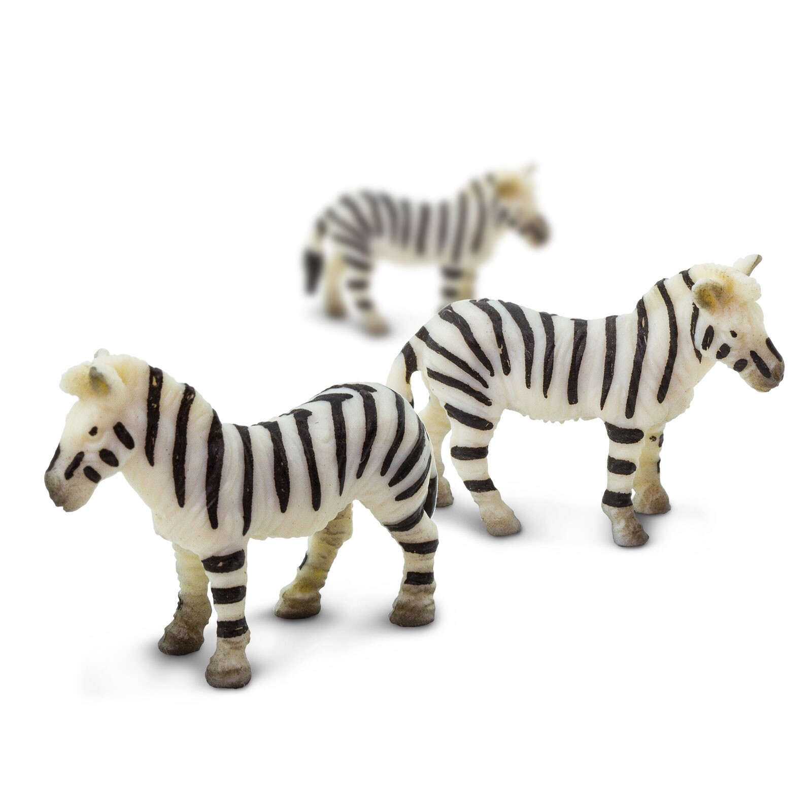 SAFARI LTD ZEBRAS SET OF 20 GOOD LUCK MINIS! #351122! TINY 1″ LONG