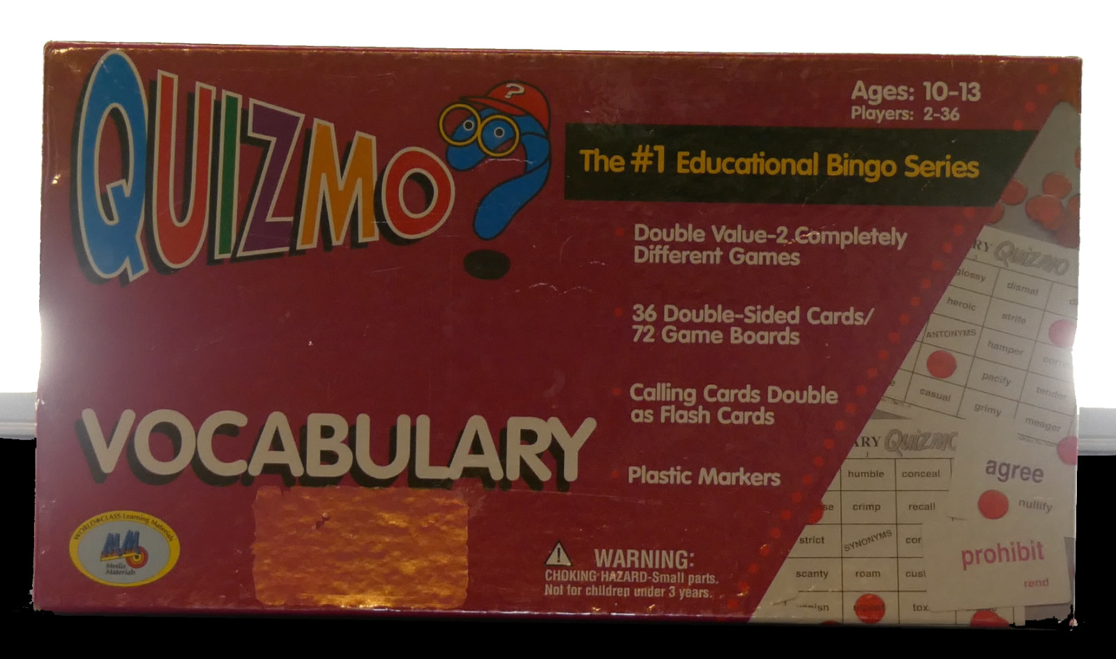 Quizmo Sight Words Bingo Game – Educational (Missing Bingo Card Plastic Markers)