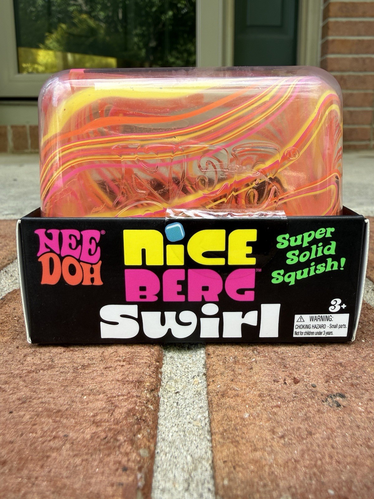 New – 100% Authentic – Needoh Nice Berg Swirl Orange/Yellow/Pink – Sealed