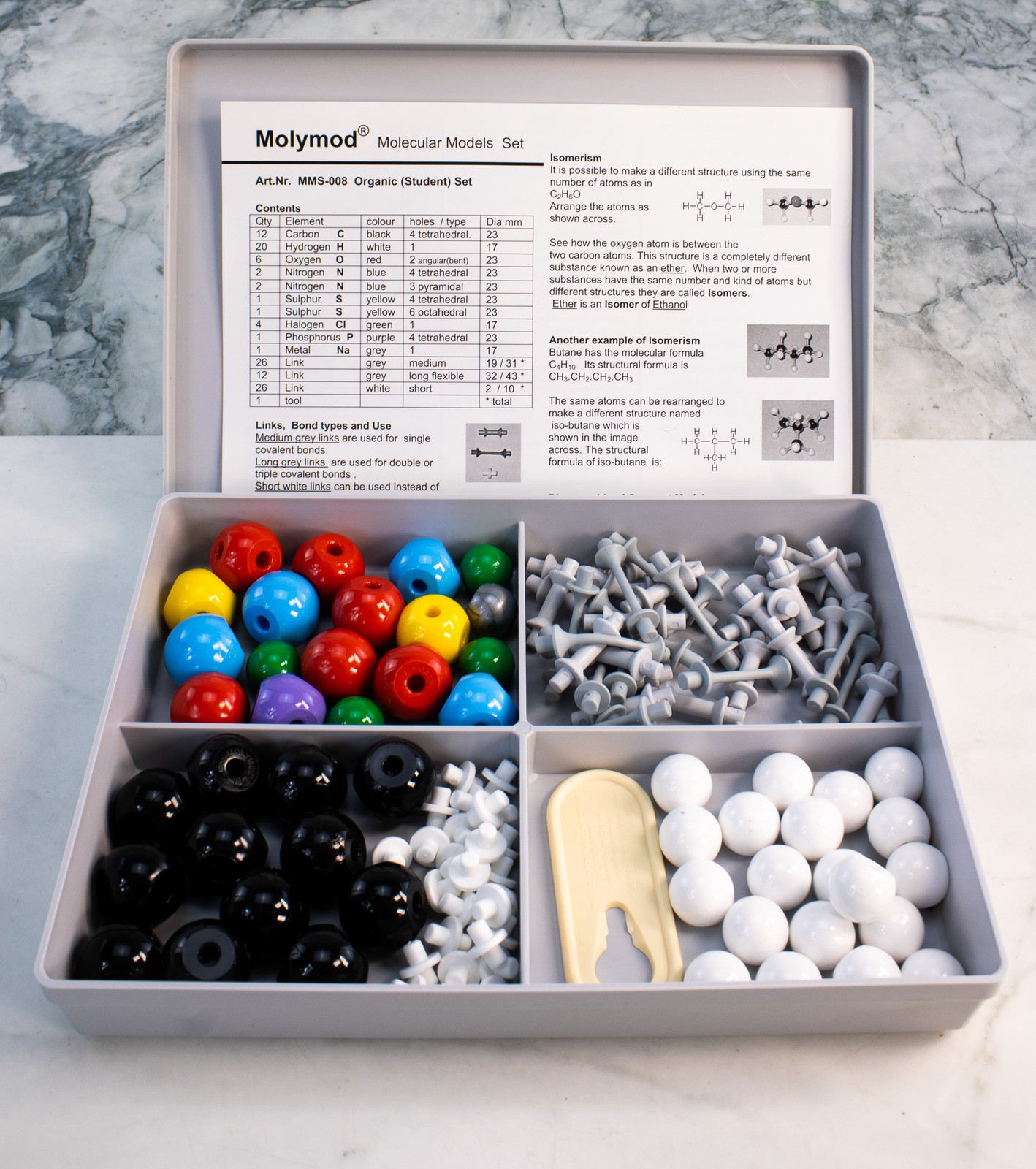 Molymod MMS-008 Organic Chemistry Molecular Model Student Set Complete England