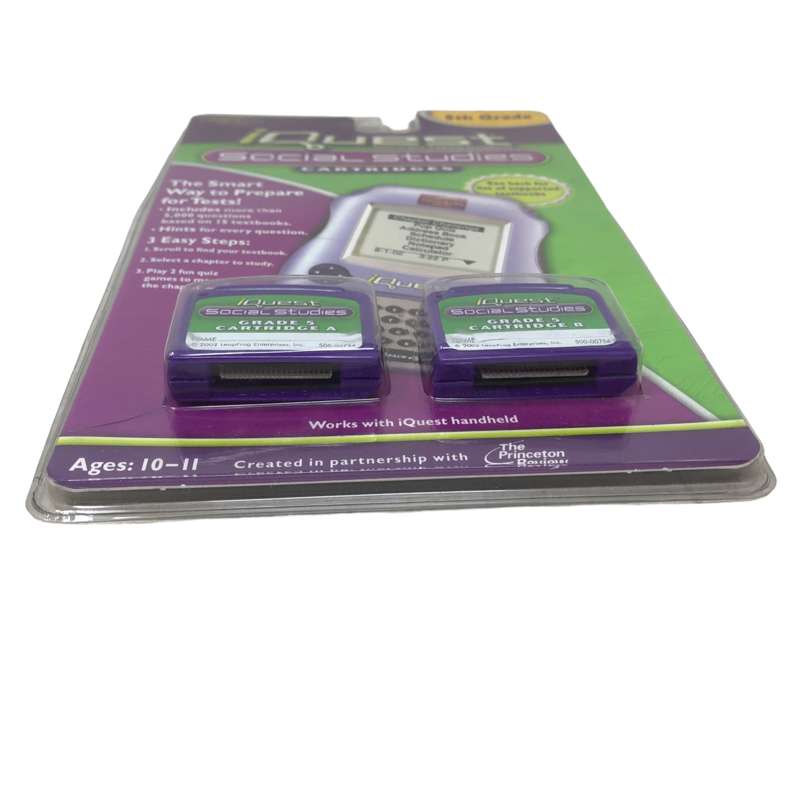 NIP Quantum Leap Frog iQuest Social Studies 5th Grade Cartridges A B