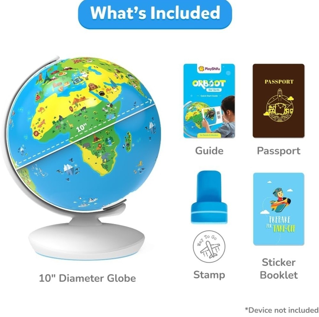 PlayShifu Earth Interactive Kids Globe 1000+ Facts Globe Children Orboot