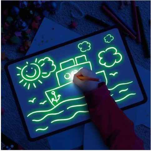 3D Magic Light Drawing Pad Educational Sketch Board Kids Toy with Glow Effects