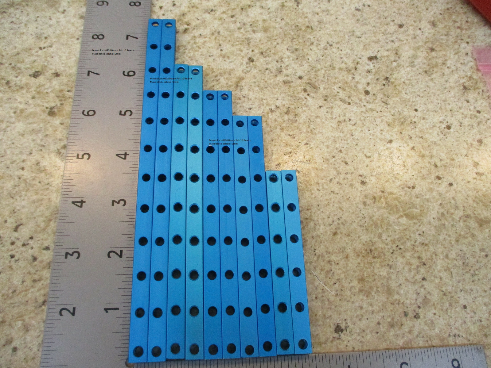 Makeblock Beams ** 0808 Robot Pak Blue ** Standard 10 Beam pak