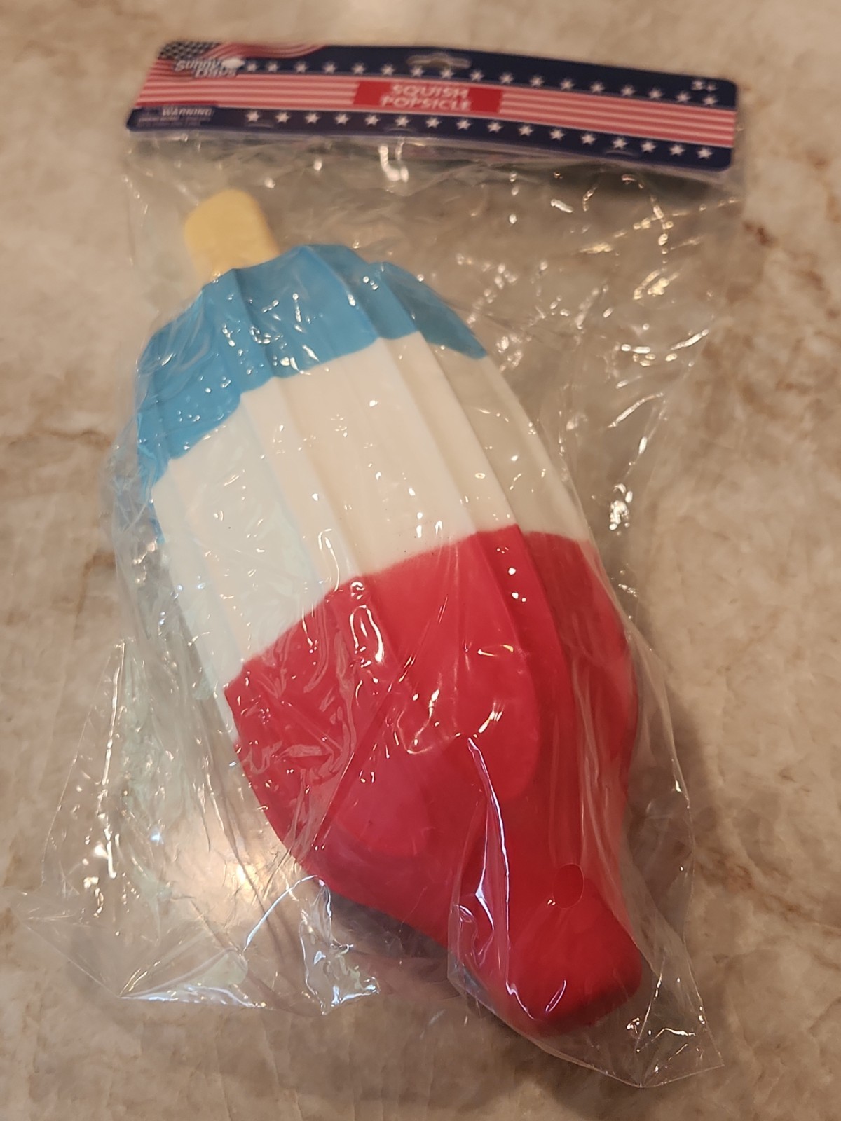 Viral🔥Summer Squishy Popsicle – Jumbo Size Rocket Bomb Pop Red White Blue 🧊