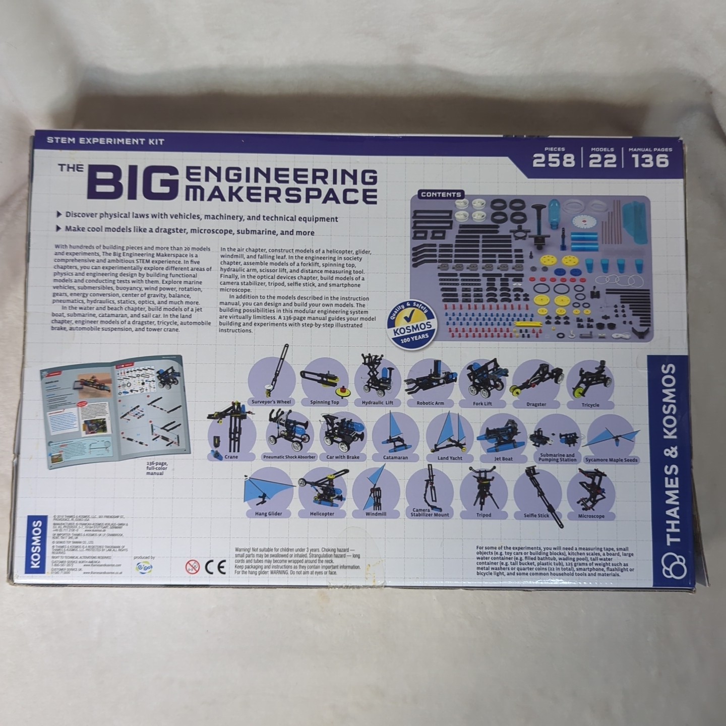 The Big Engineering Makerspace STEM Experiment Kit Thames & Kosmos Open Box