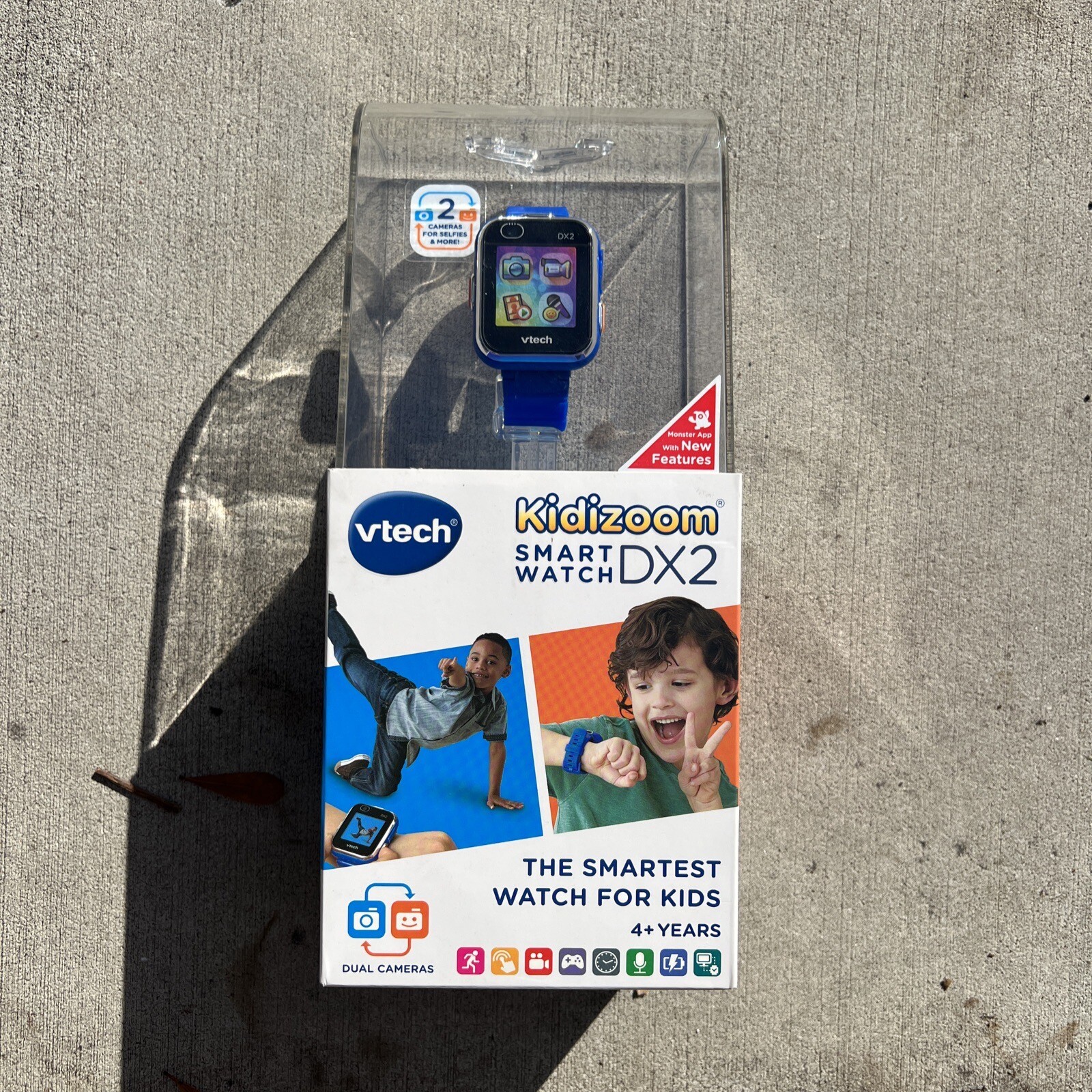 VTech KidiZoom Touchscreen splash Proof Wristband Smartwatch DX2, Blue NEW