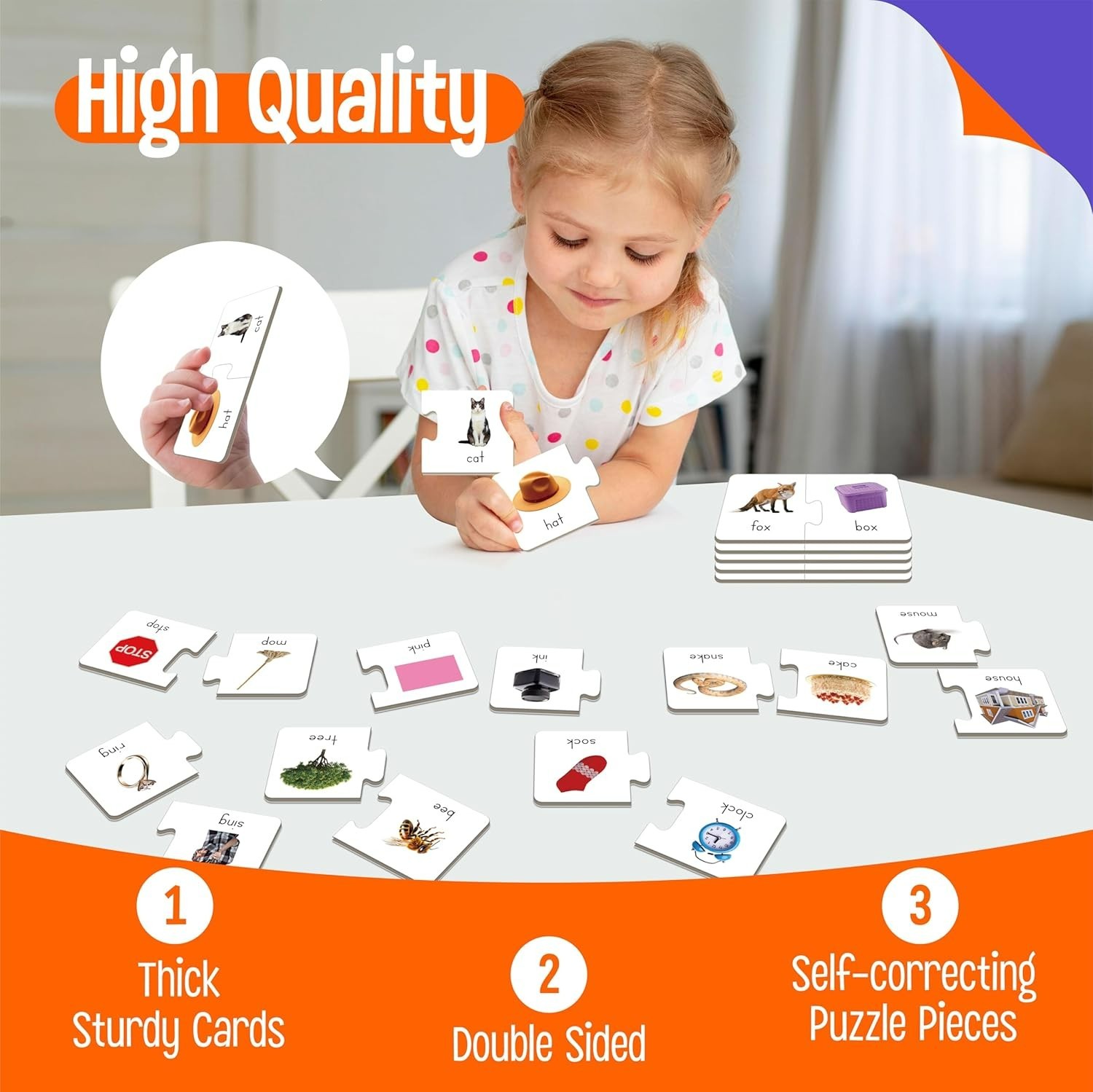 Compact Phonics Matching Game: 26 Rhyming Puzzles for Early Learning Adventures