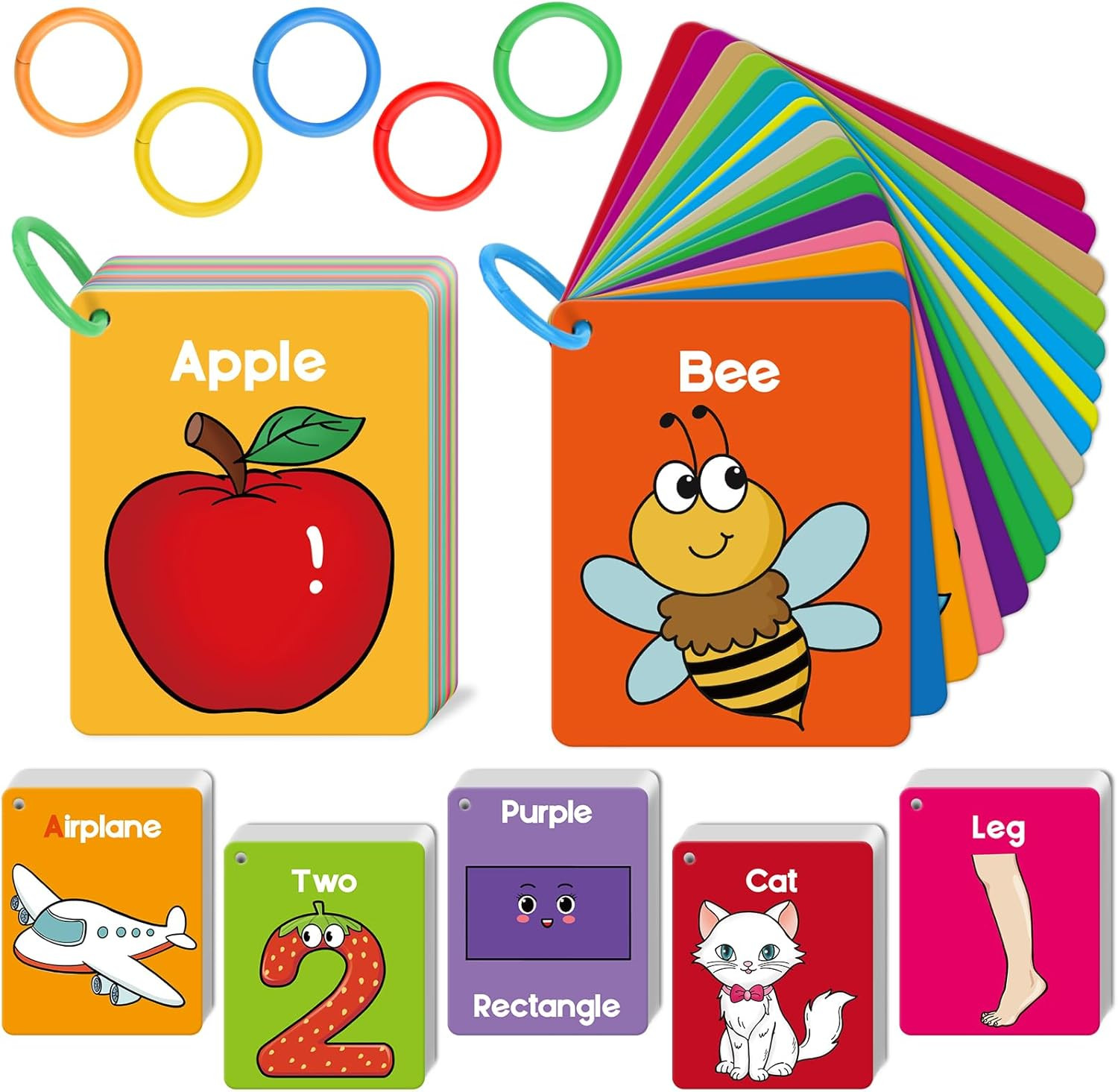 Tarjetas didácticas para bebés, tarjetas didácticas cognitivas para niños, apren