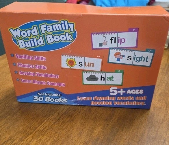 Word Family Build Book 30 Books Ages 5+ Rhyming Words Vocabulary & Spelling