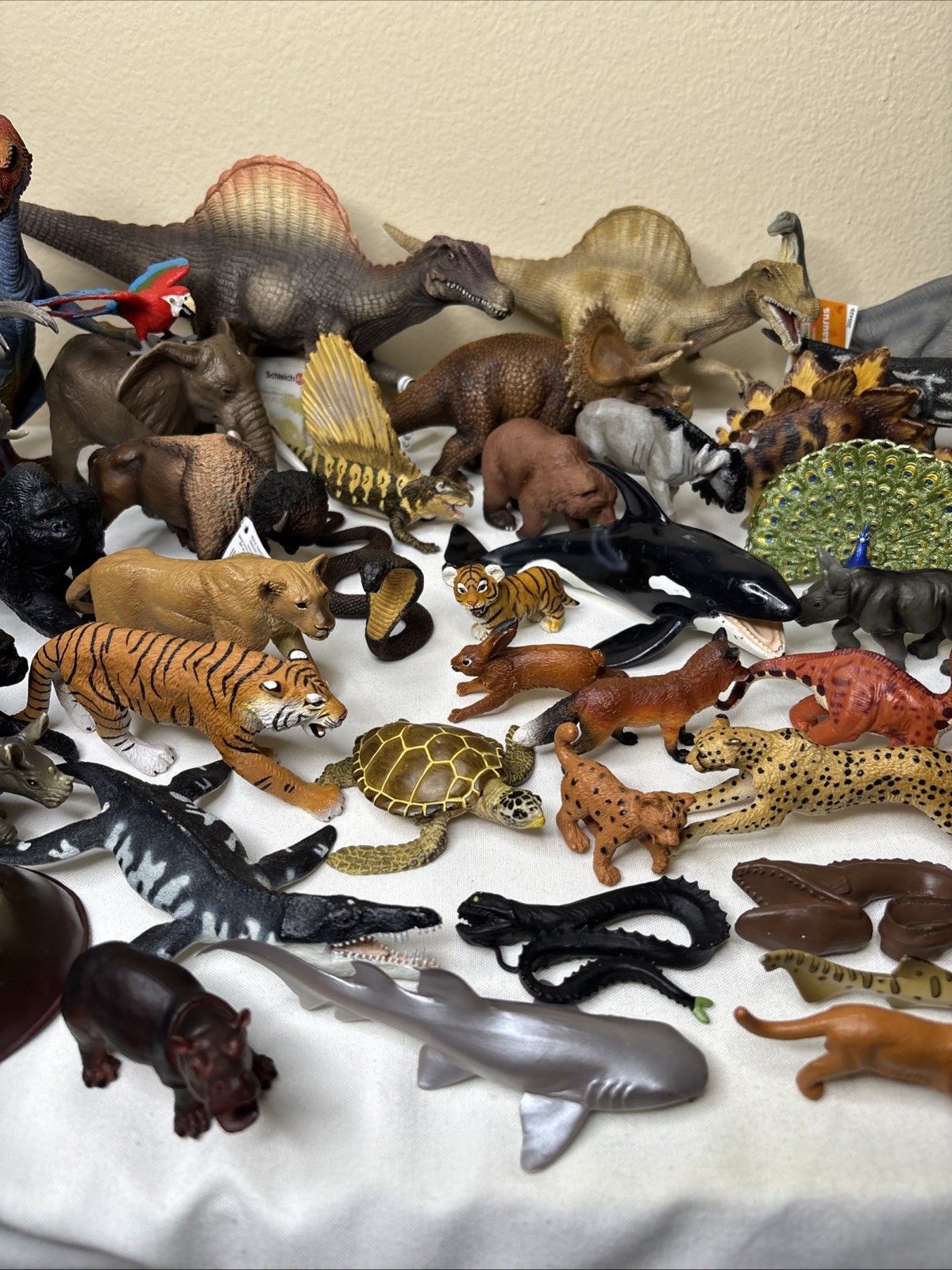 Lot of 88 Safari Ltd Schleich Dinosaur Forest Jungle Wildlife Collectible Models