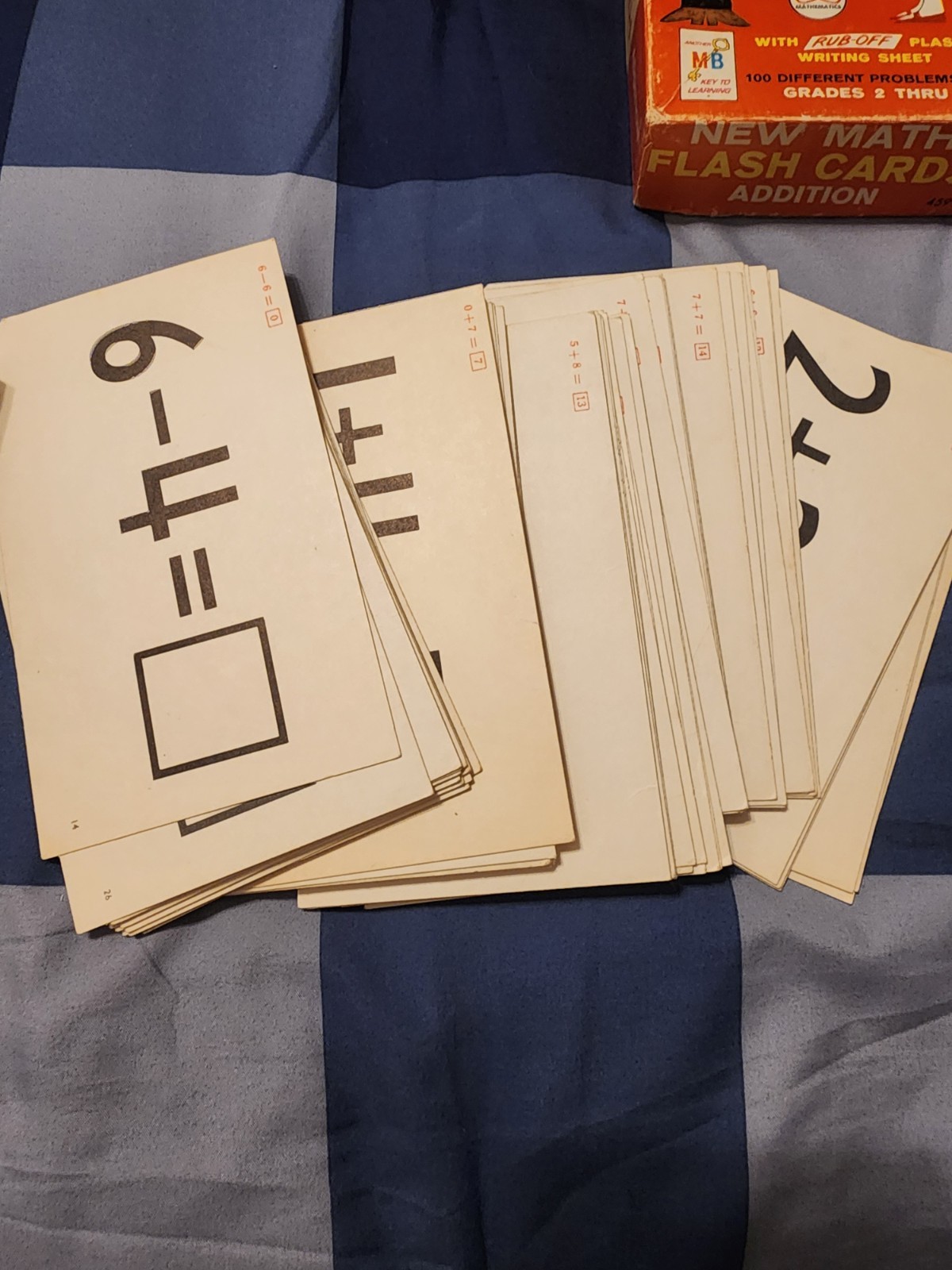 Vintage 1960s Milton Bradley New Math Flash Cards Pre-owned