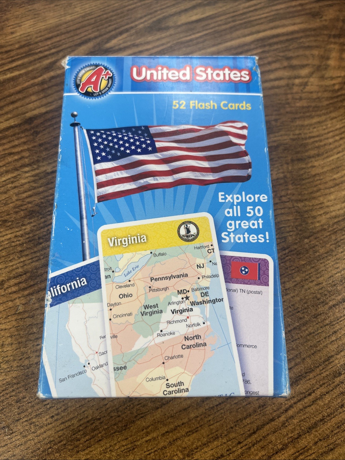 United States 52 Flash Cards Explore The States Map Capital Facts Homeschool